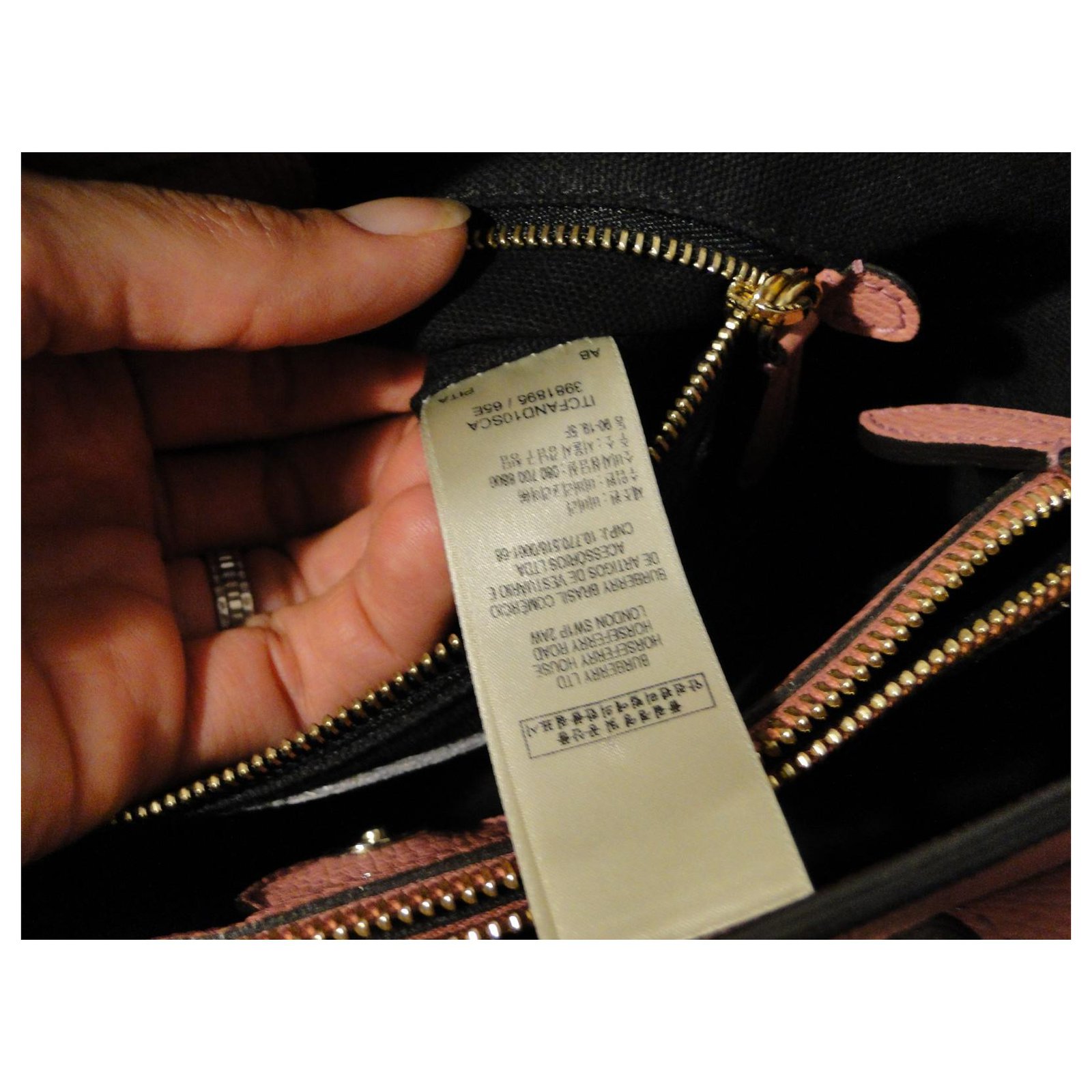 Burberry The Banner Medium Pink Bag Leather ref.322985 - Joli Closet