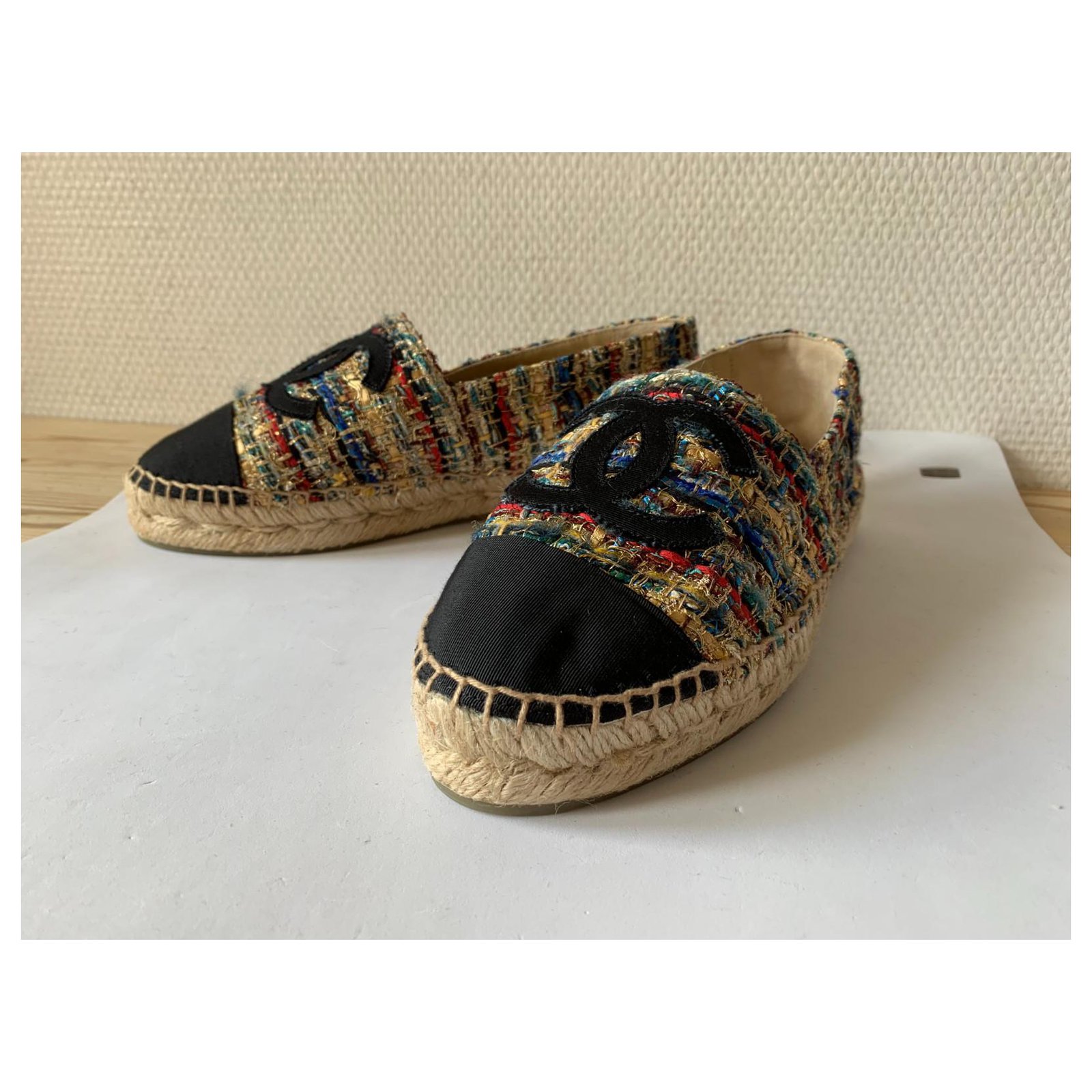 chanel espadrilles multicolor