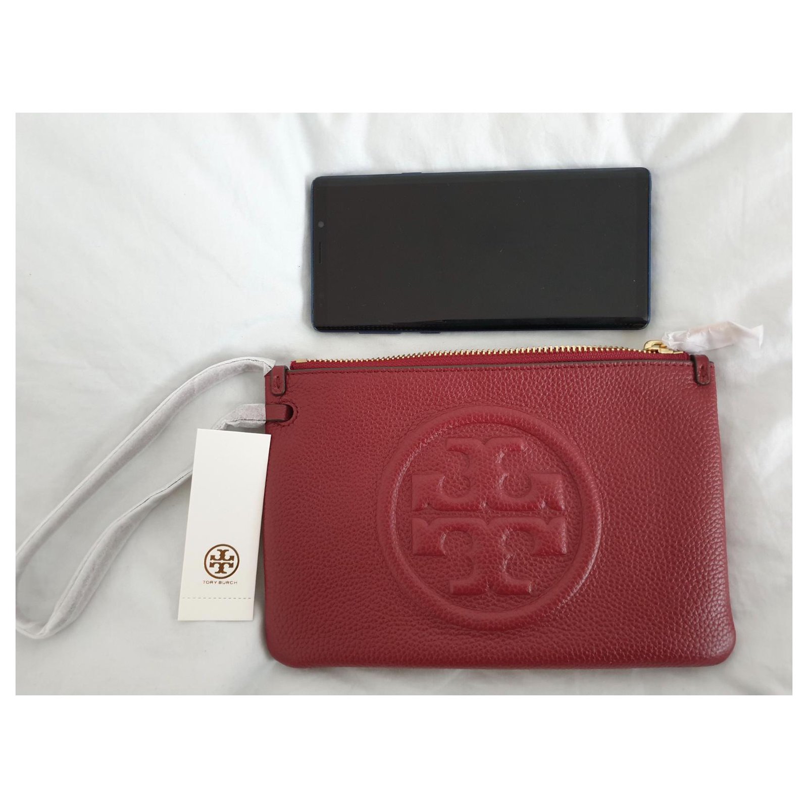 tory burch red wristlet