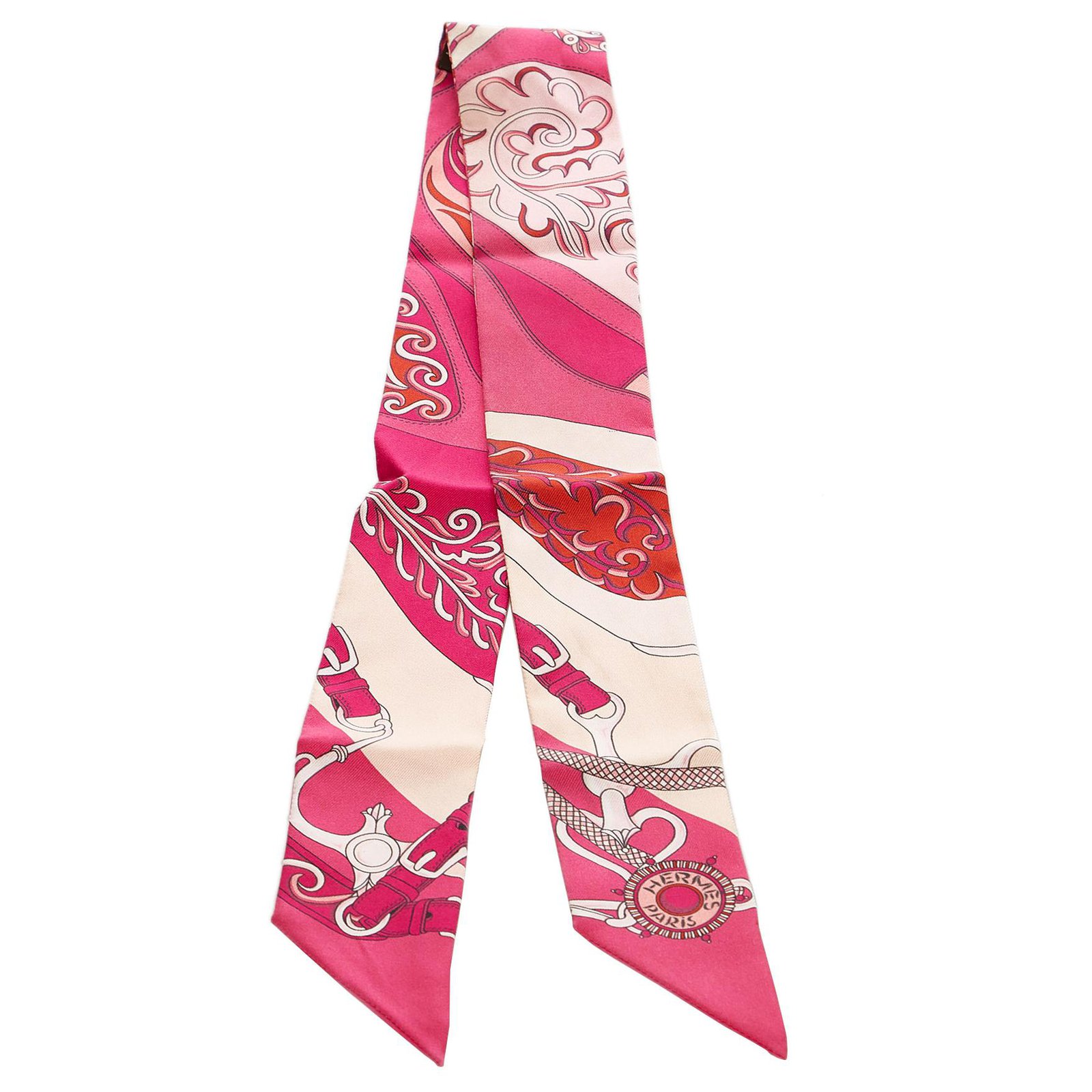 Hermès HERMES Twilly Scarf Silk Pink Auth am3713 ref.787353 - Joli Closet