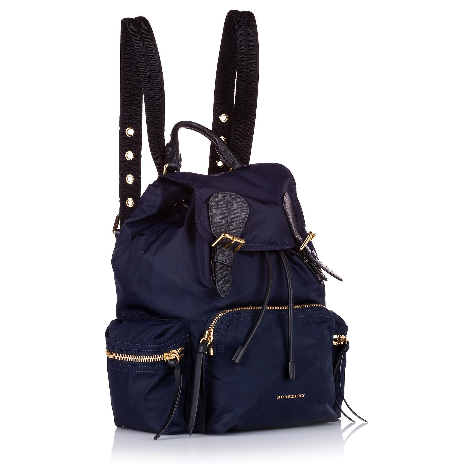 Buberry Medium Nylon / Leather Navy Blue Backpack Burberry Ink blue puffer nylon medium rucksack - Women|8006723 main image 2