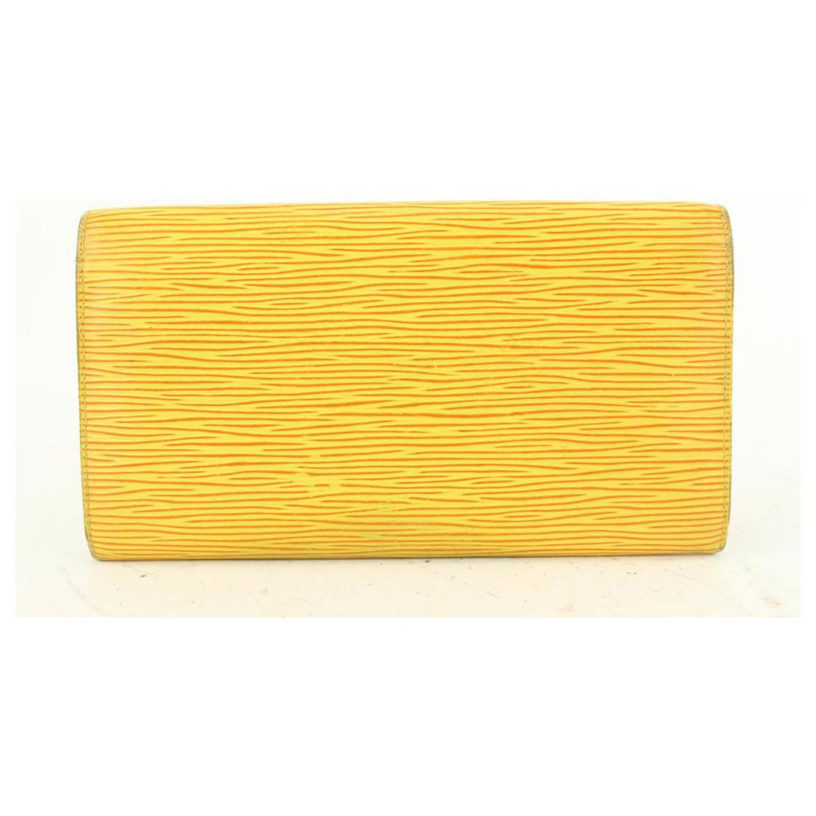 Louis Vuitton Yellow Epi Porte Tresor Sarah Wallet CA0979