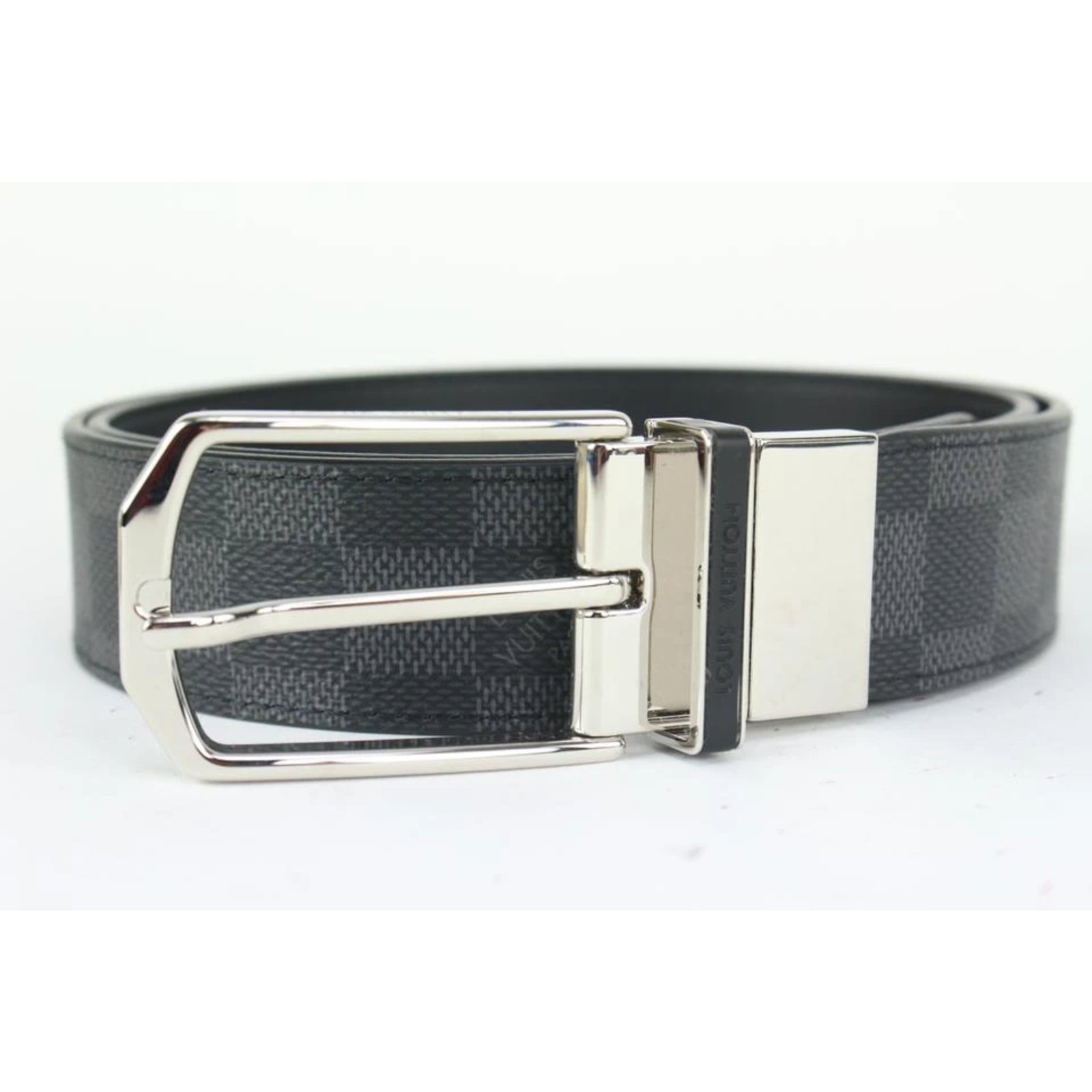 Louis Vuitton 90/36 Reversible Damier Graphite 35mm Slender Belt Leather  ref.326865 - Joli Closet