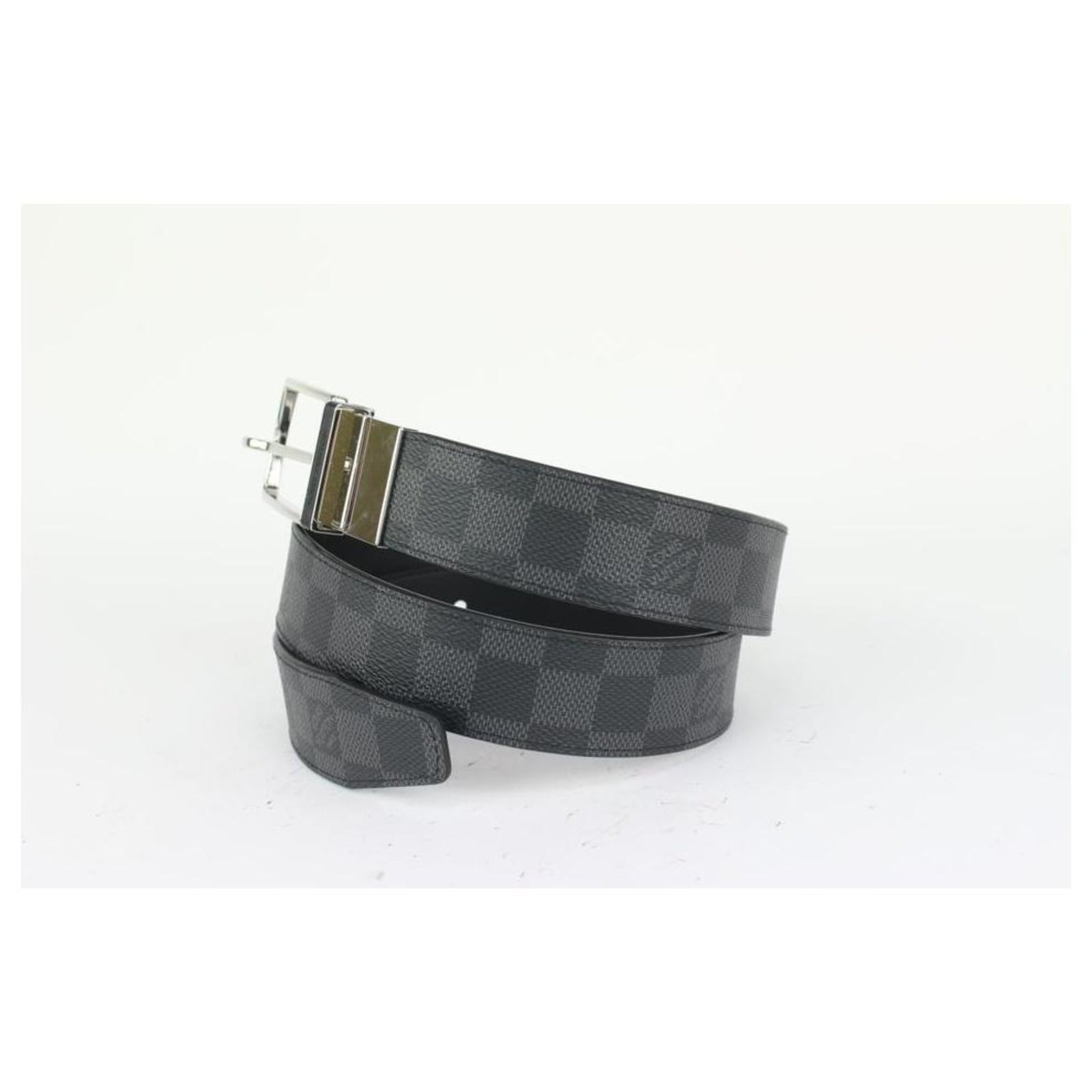 Louis Vuitton 90/36 Reversible Damier Graphite 35mm Slender Belt Leather  ref.326865 - Joli Closet