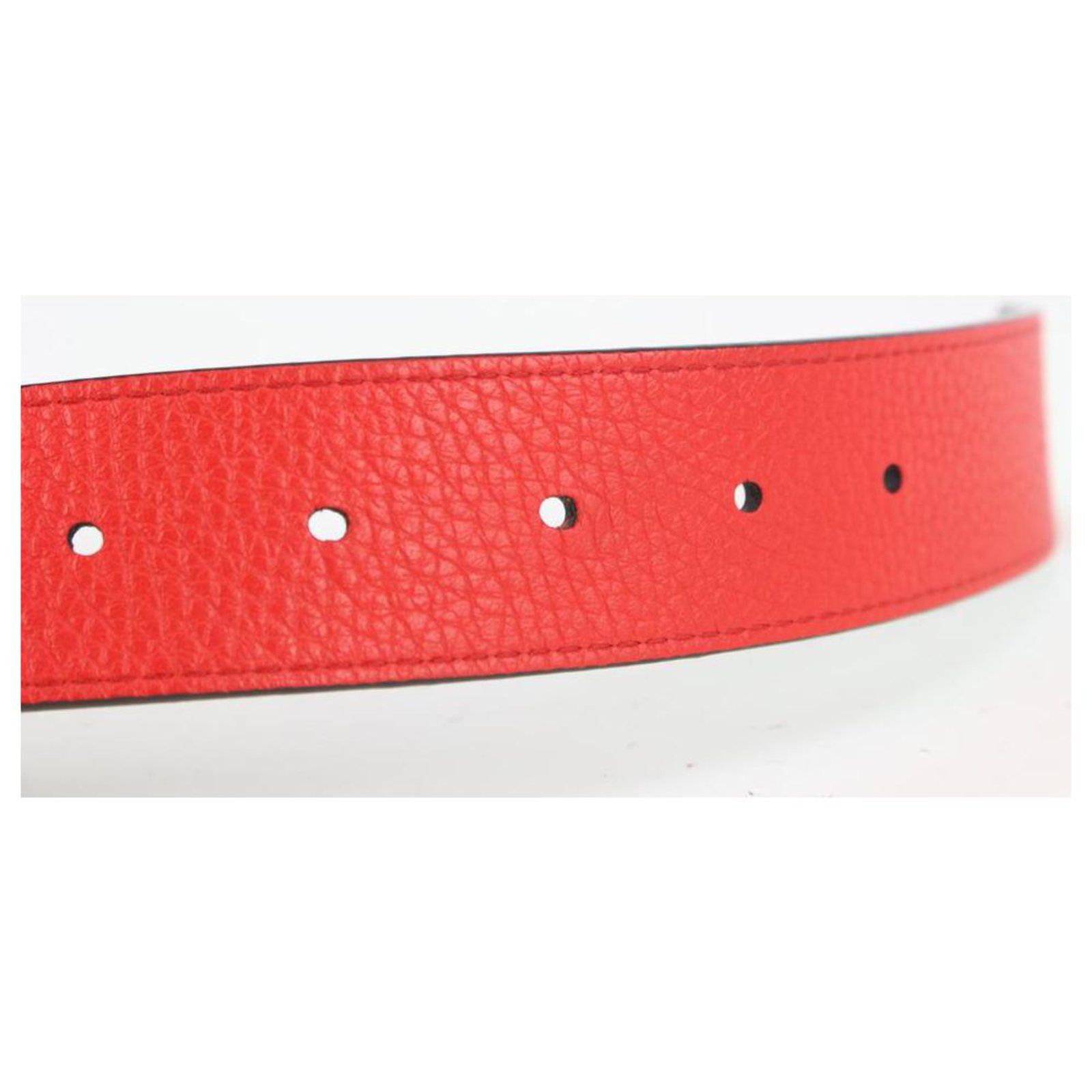 Ceinture LOUIS VUITTON T90 mixte LV initiales en cuir lisse noir