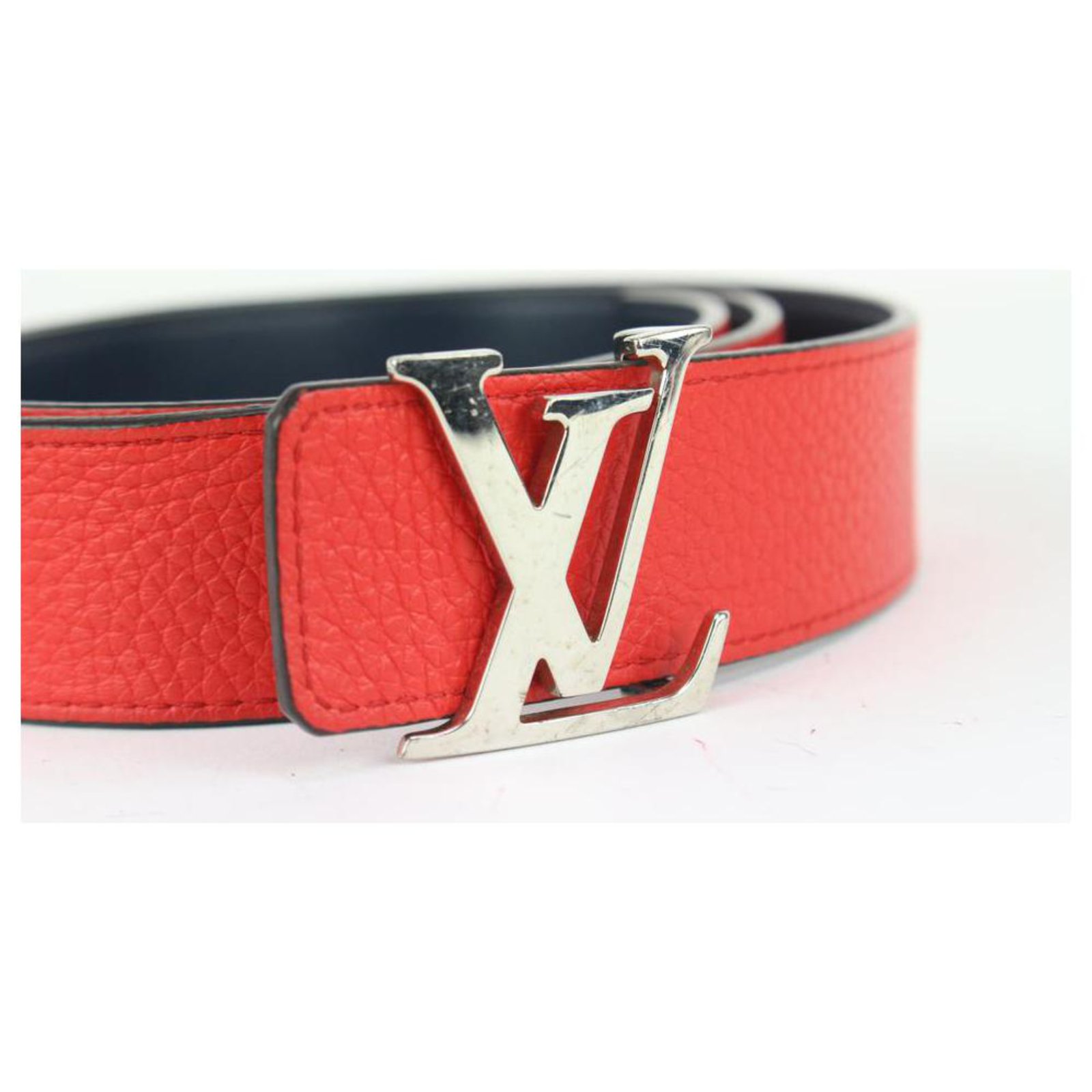 Cintura Louis Vuitton con iniziali LV nera opaca 40MM Grigio antracite Tela  ref.615584 - Joli Closet