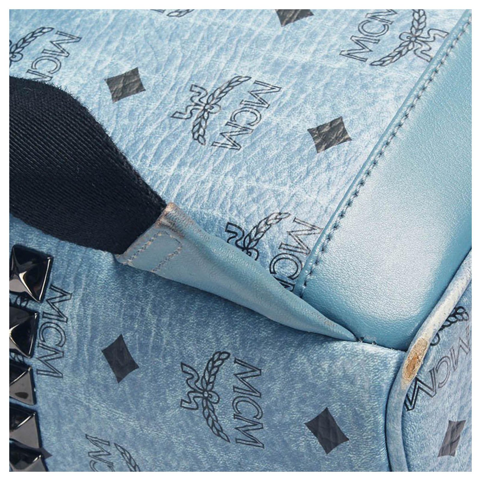 MCM Backpack Blue Leather ref.350679 - Joli Closet