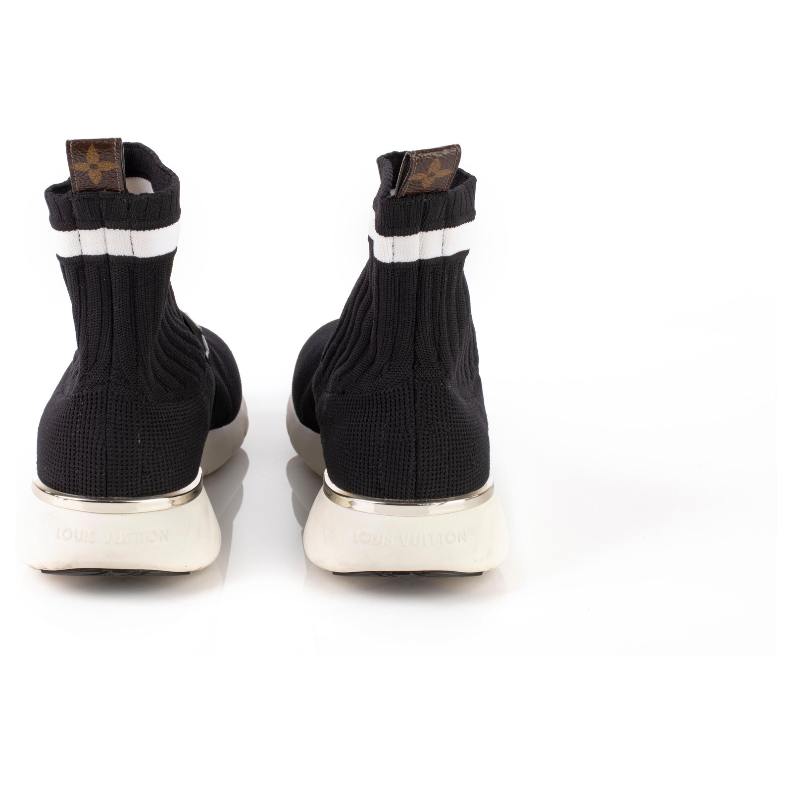 Louis Vuitton Printed Sock Sneakers - Black Sneakers, Shoes - LOU686838