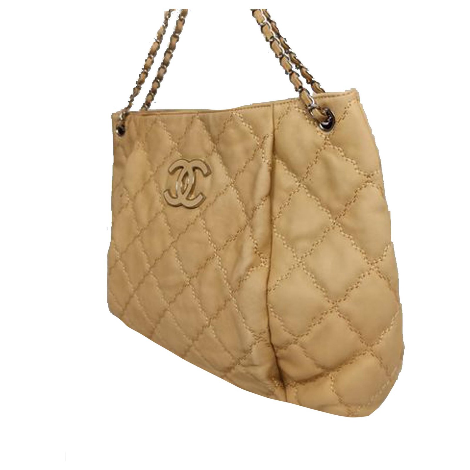 Chanel Brown CC lined Stitch Hamptons Nubuck Leather Tote Bag Light brown  Metal Pony-style calfskin ref.328096 - Joli Closet