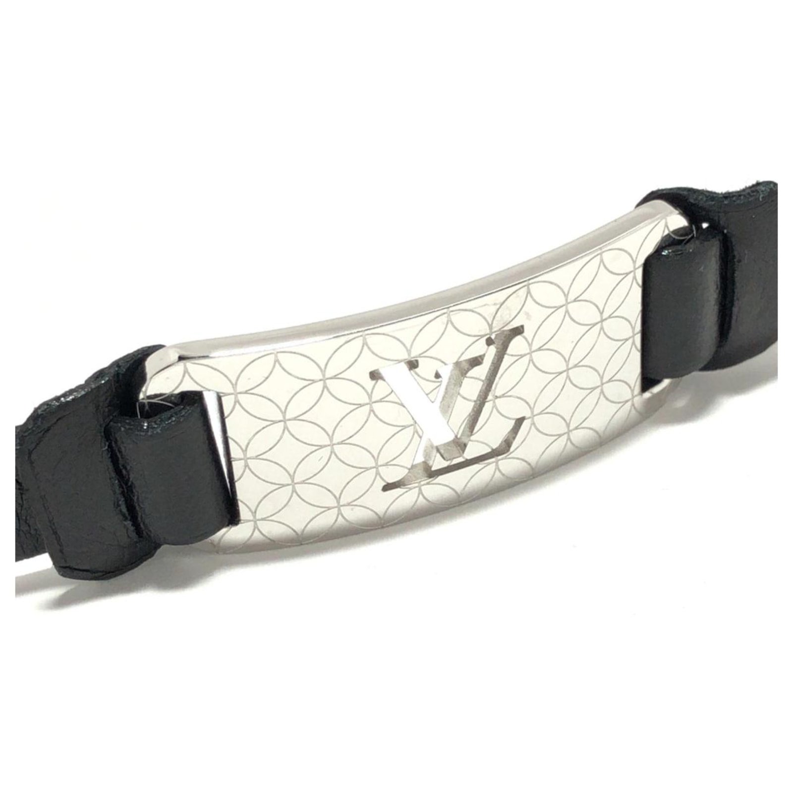 Louis Vuitton Champs Elysées Bracelet Black Leather. Size NA