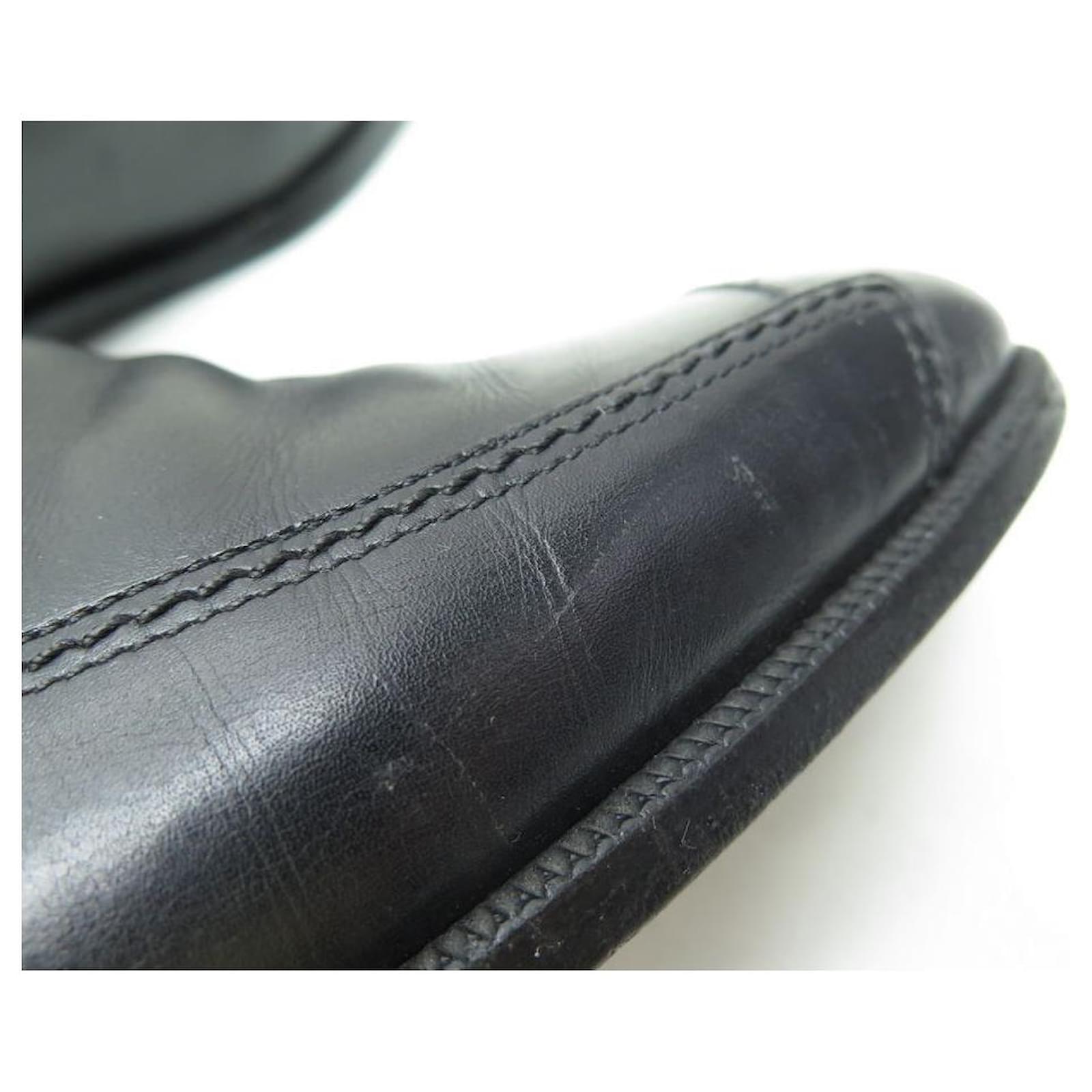 BERLUTI SHOES BUCKLE LOAFERS 7 41 BLACK LEATHER + STAINLESS STEEL SHOES  ref.340770 - Joli Closet