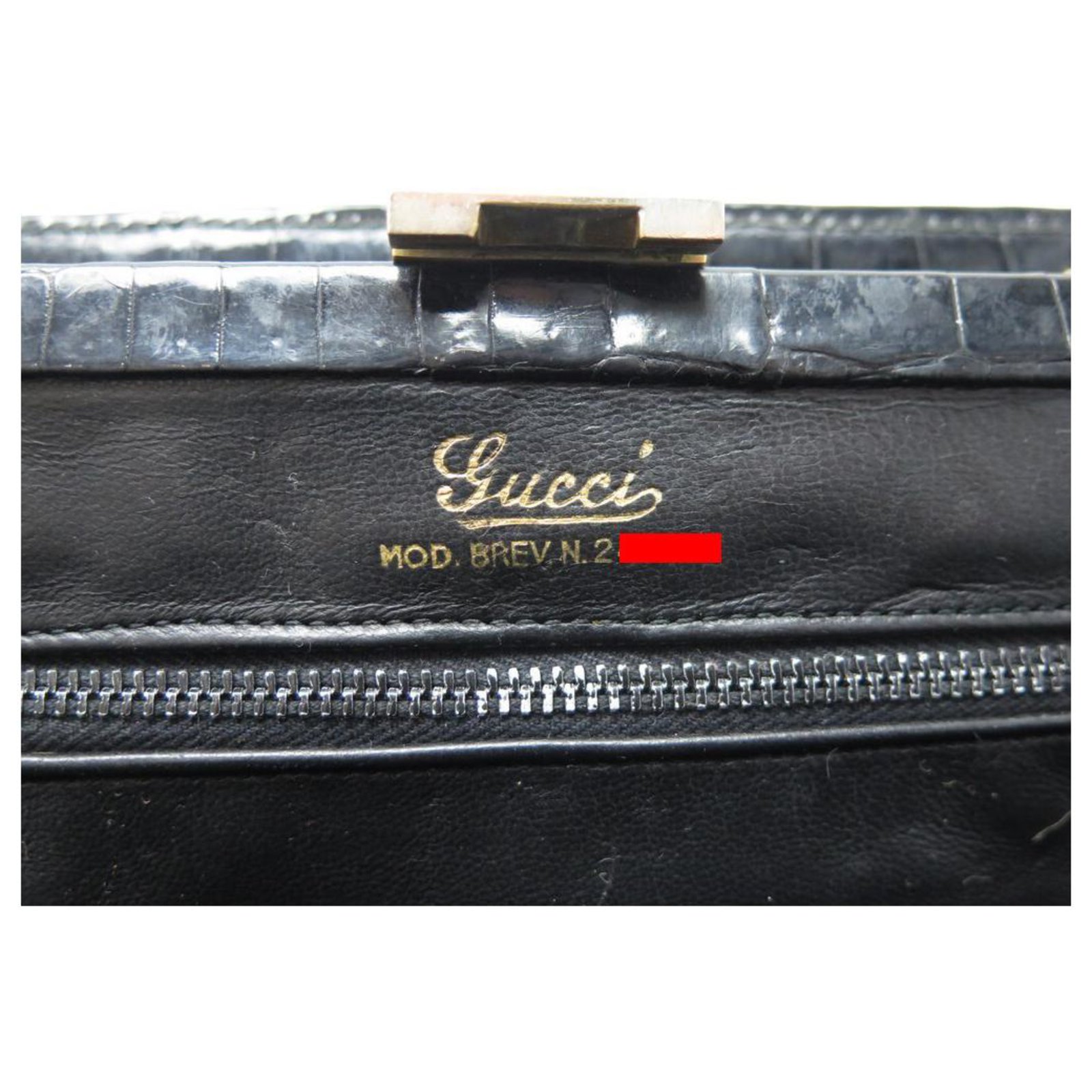 Sublime Gucci vintage alligator bag Black Exotic leather ref.385731 - Joli  Closet