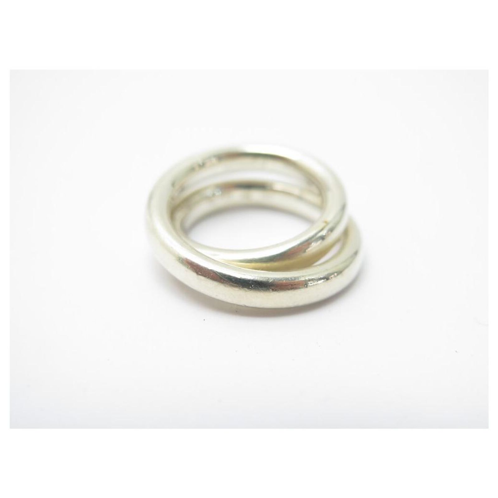 Bague En Argent Massif Avec Zirconium - Modèle T52 - Occasion (état à Vérifier En Photo)