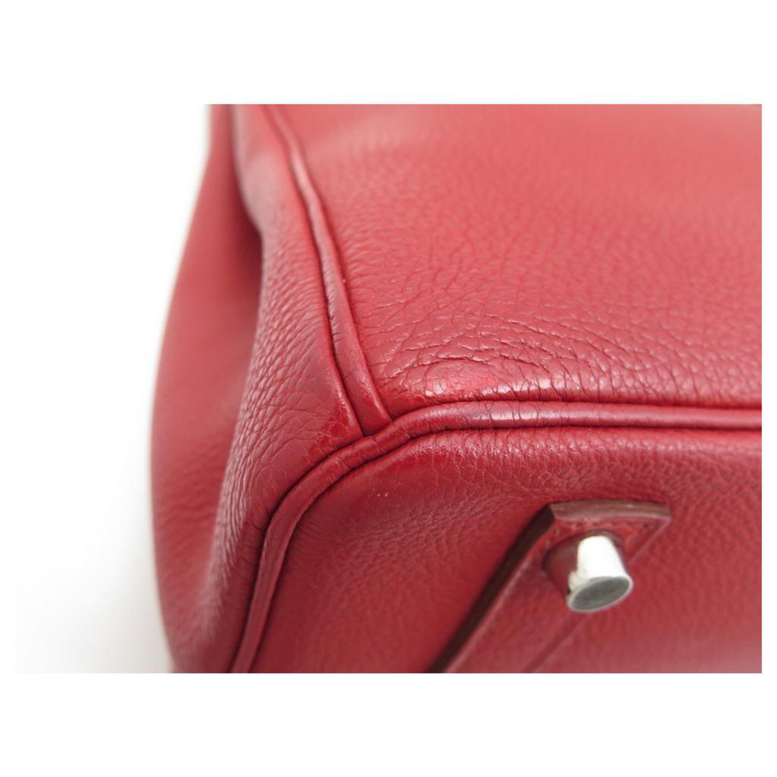 Hermès Hermes Birkin handbag 35 RED TOGO LEATHER GARANCE & PALLADIA HAND BAG  BOX ref.329440 - Joli Closet