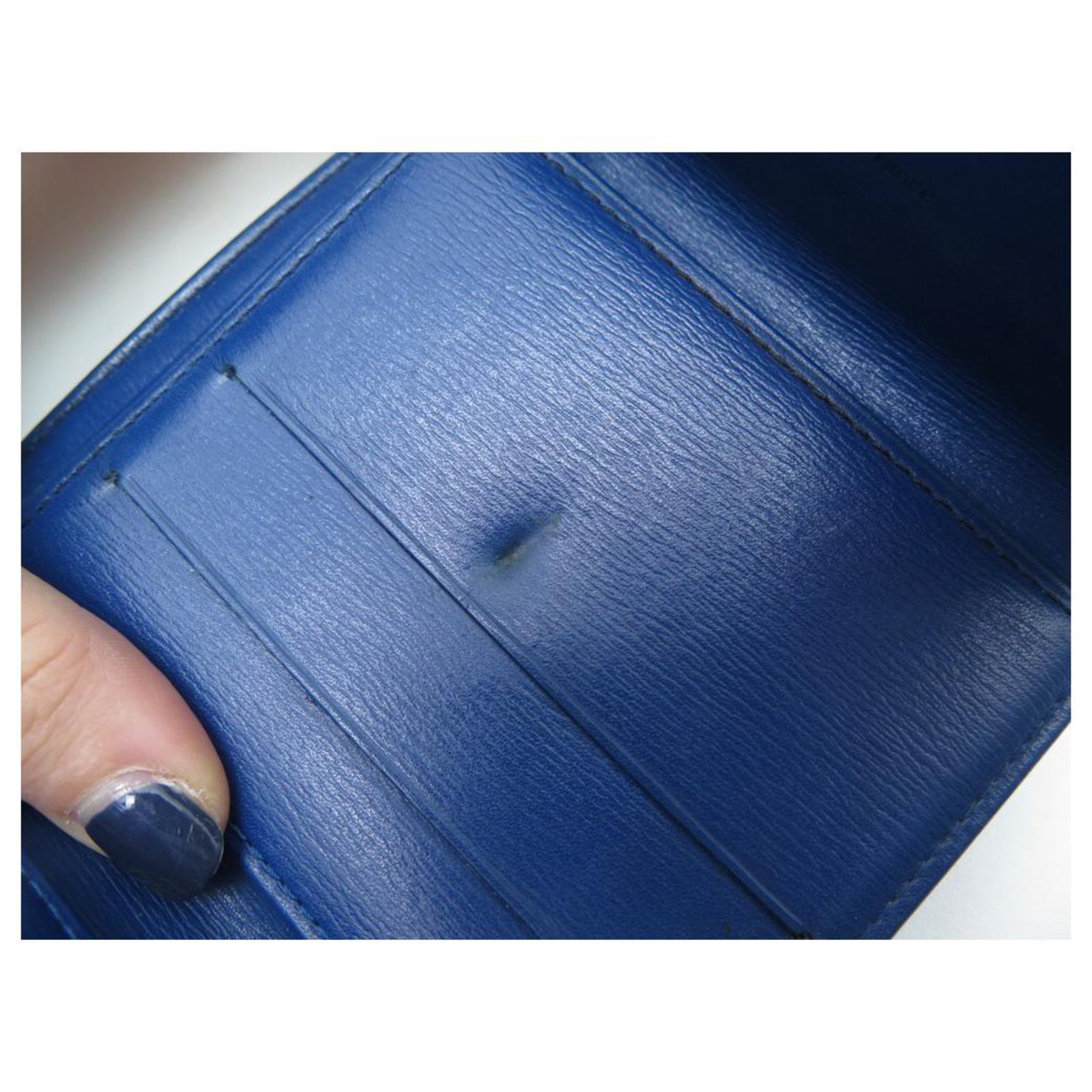 LOUIS VUITTON ELISE BLUE EPI LEATHER WALLET LEATHER WALLET ref.329796 -  Joli Closet