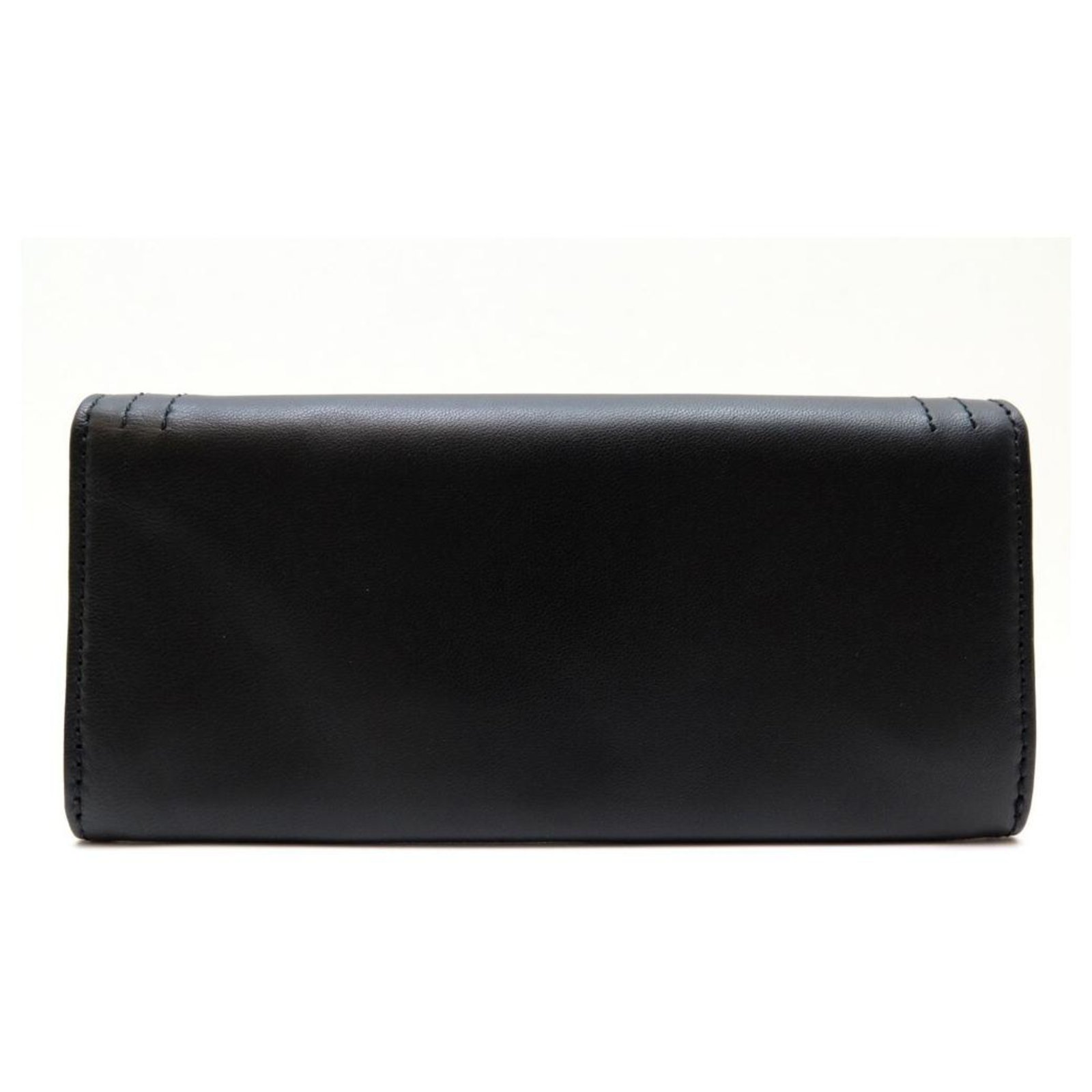 NEW LONGCHAMP LONG WALLET WITH FLAP CAVALCADE L3044HNA001 black leather ...