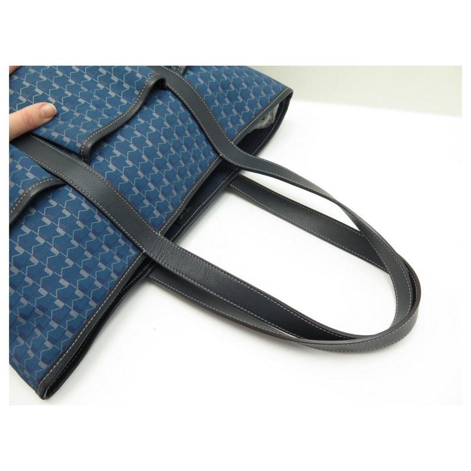 Autre Marque MOYNAT TOTE HAND BAG IN MONOGRAM BLUE CANVAS TOTE HAND BAG  Leather ref.330040 - Joli Closet
