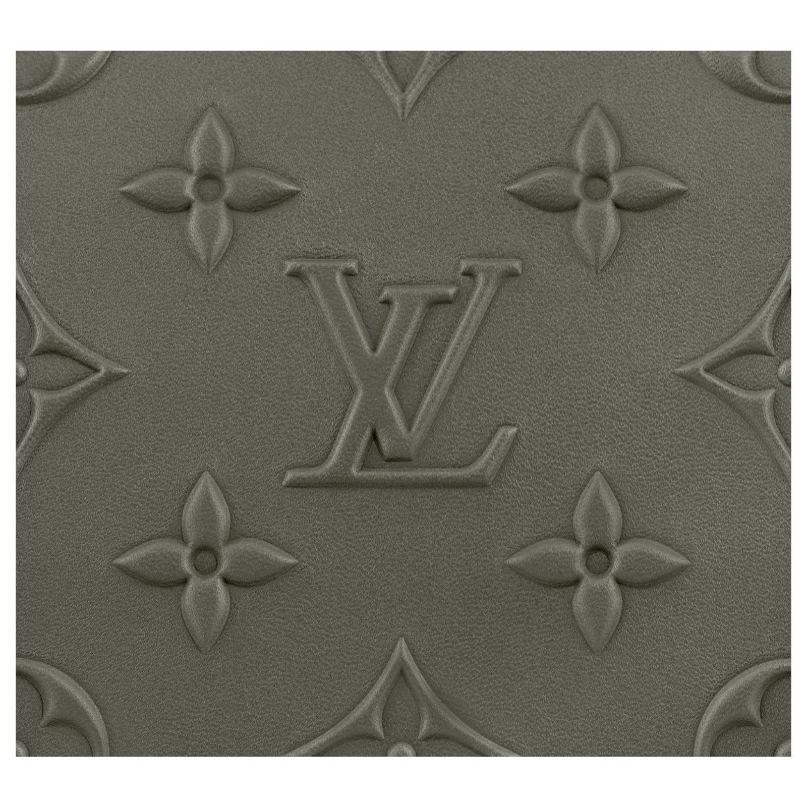 Louis Vuitton LV Keepall Monogram Seal Khaki Leather ref.330181