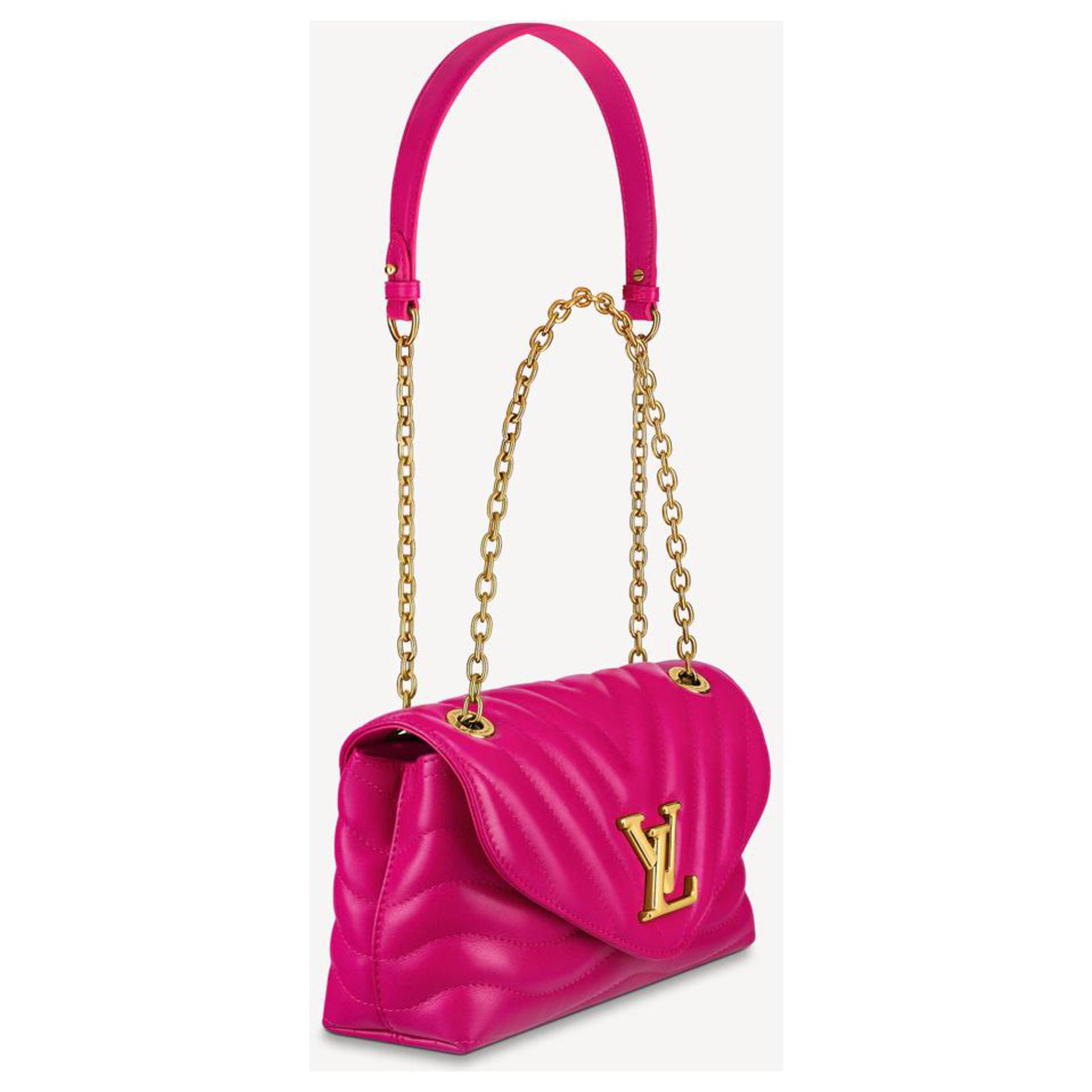 Louis Vuitton Bolso cadena LV New Wave PM Rosa Cuero ref.691230 - Joli  Closet