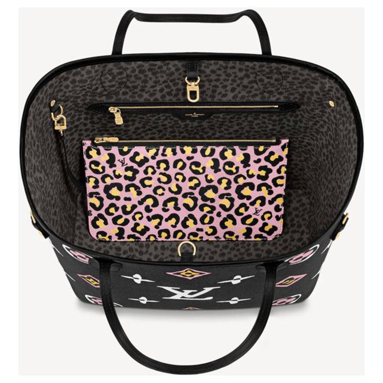 Louis Vuitton LV Neverfull wild at heart Black ref.330419 - Joli