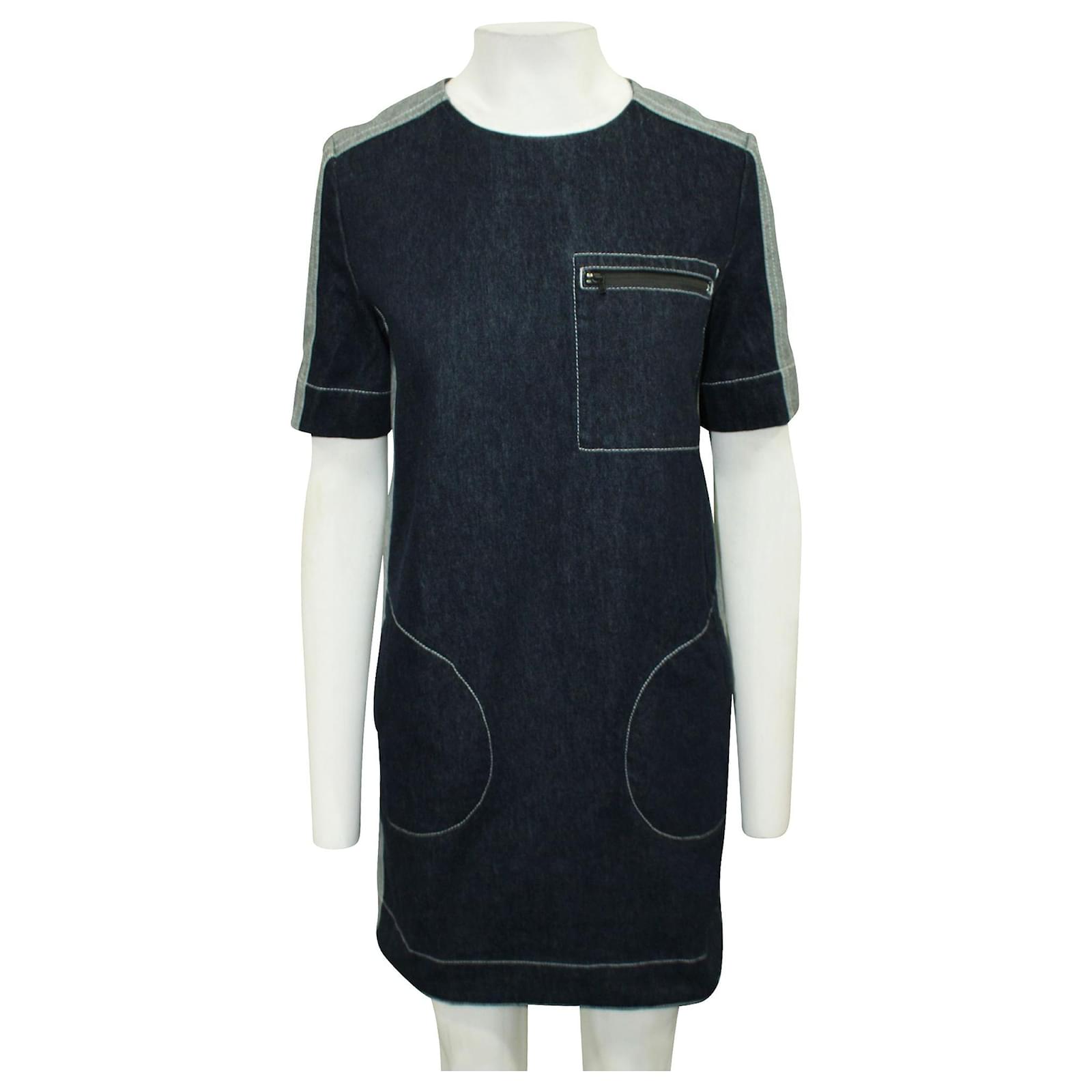 【MARNI】Denim Shift Dress Marni Shift Denim Dress with Pockets Cotton ref.330624