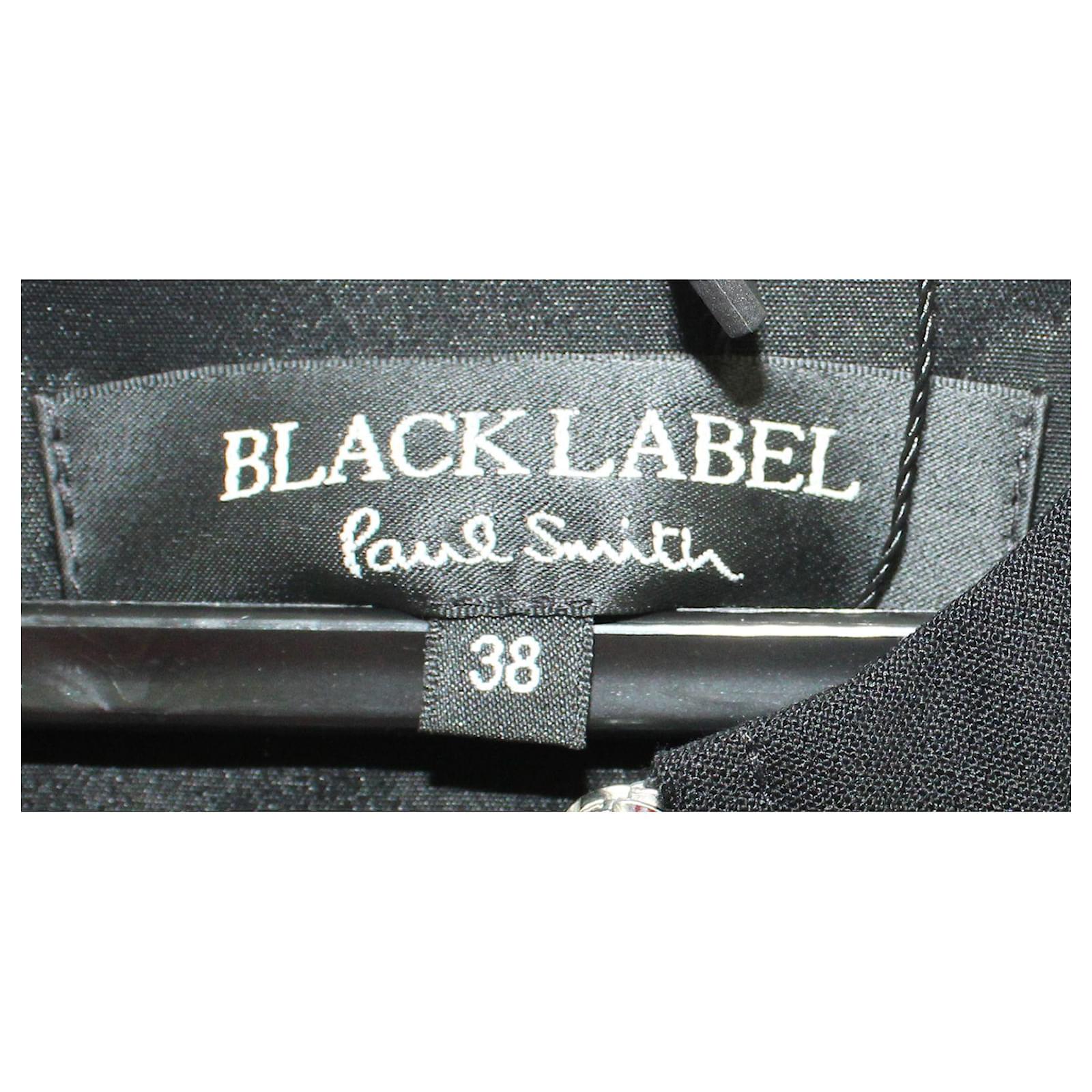 Paul Smith Black Dress with Silver Zippers Wool Joli