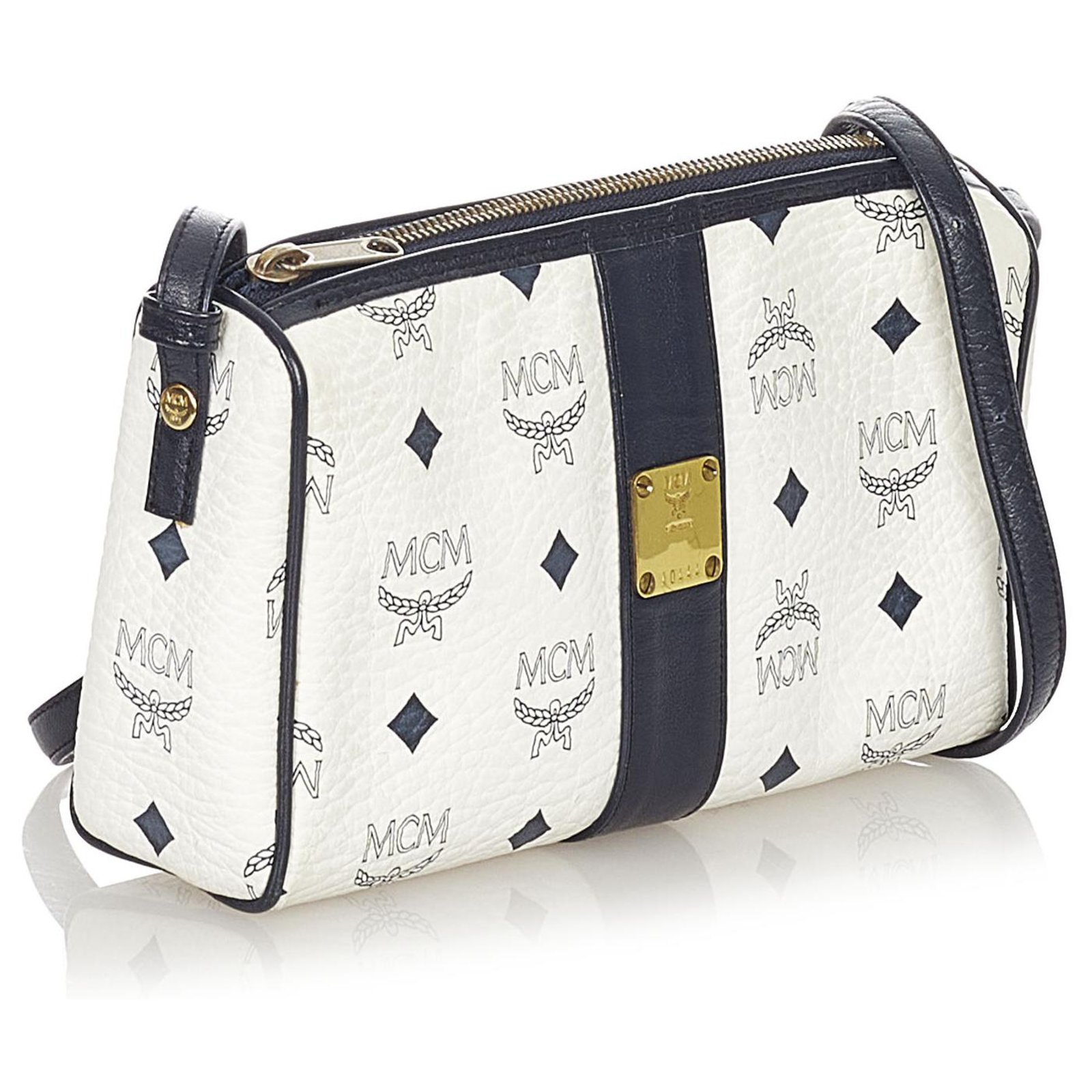Leather crossbody bag MCM White in Leather - 16506204