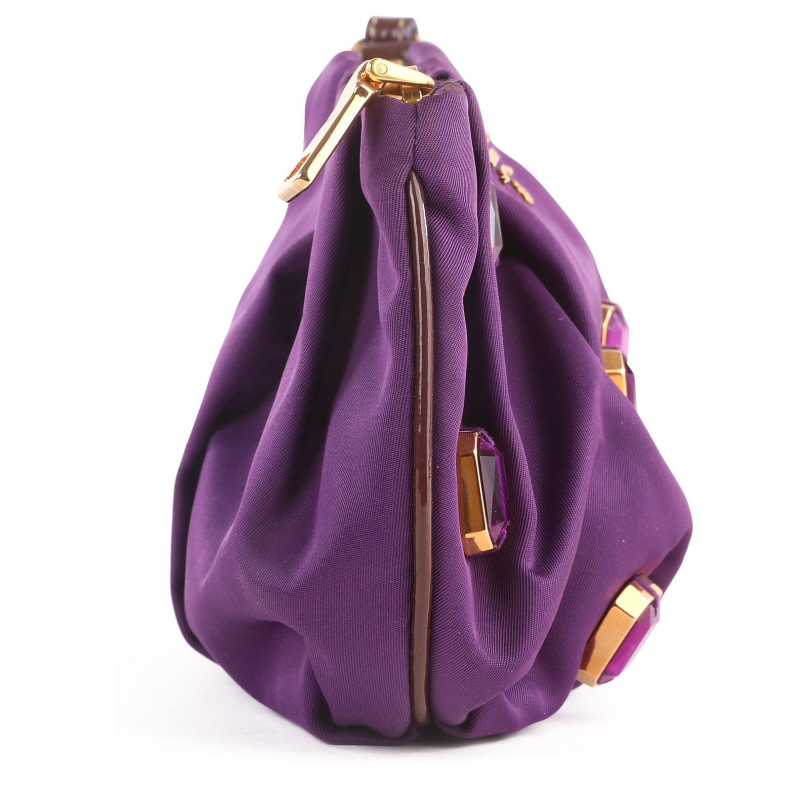PRADA Hand Pouch Nylon Purple Auth ny251 ref.910987 - Joli Closet