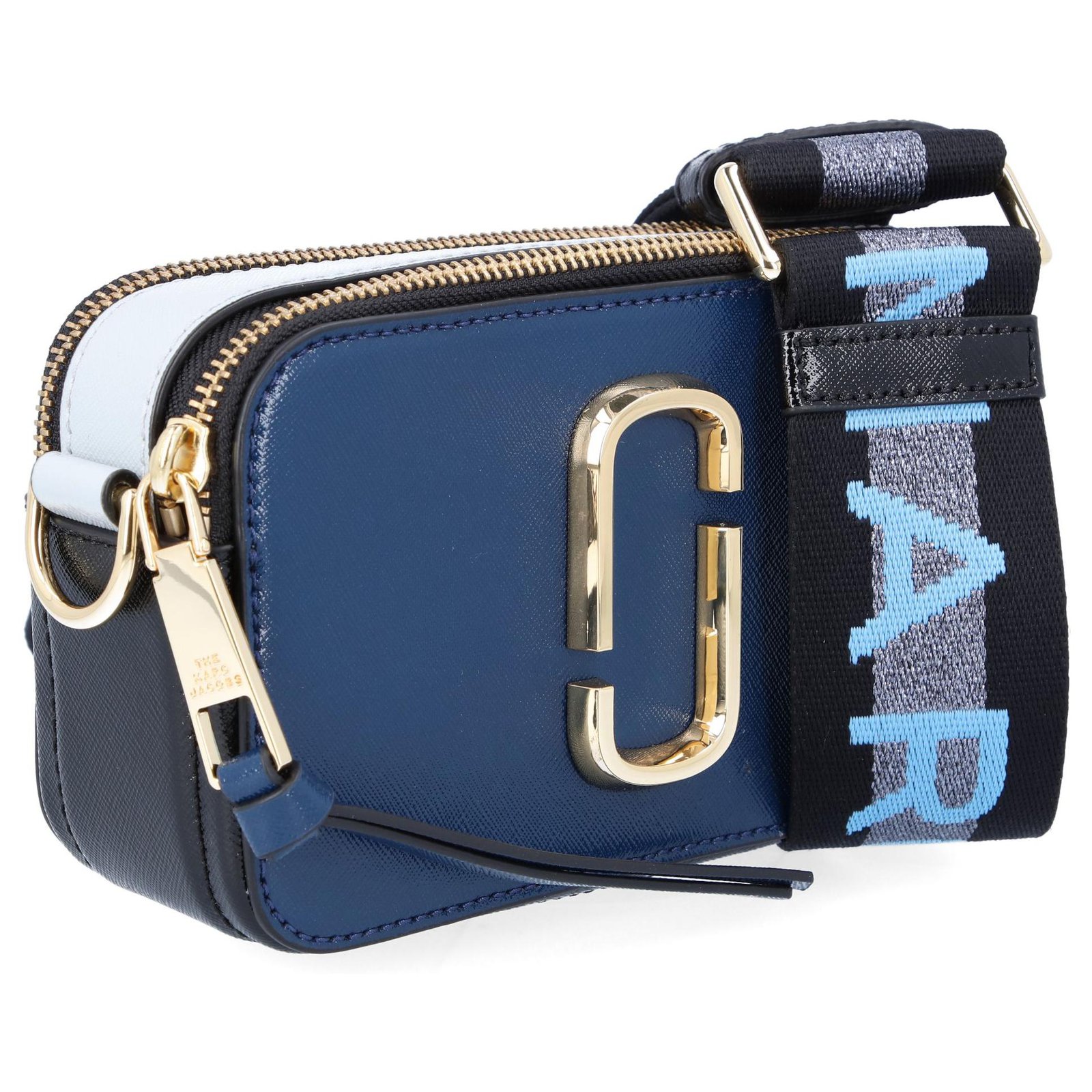 Snapshot leather crossbody bag Marc Jacobs Blue in Leather - 36620140