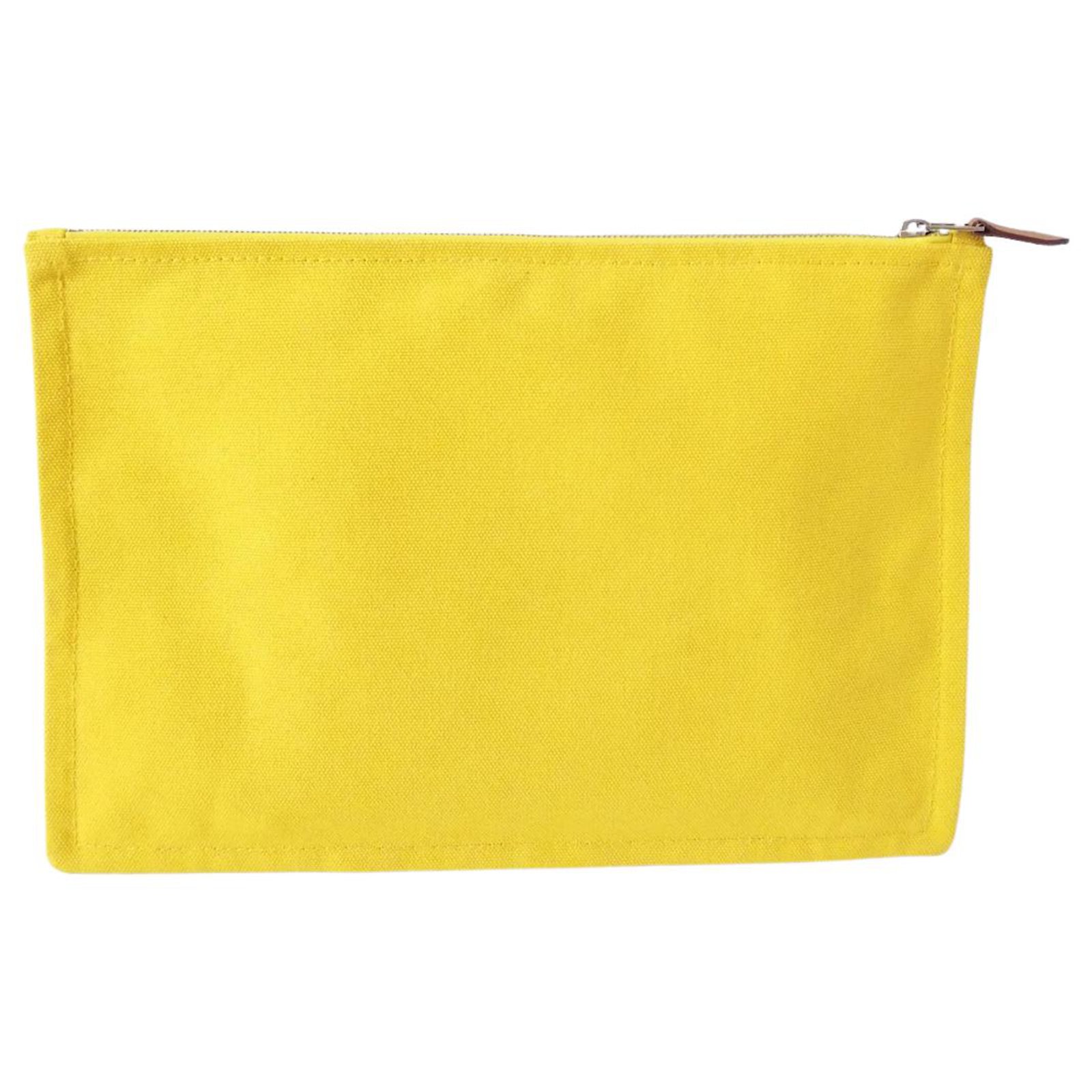 Hermès Clutch bag Yellow Cloth ref.332758 - Joli Closet