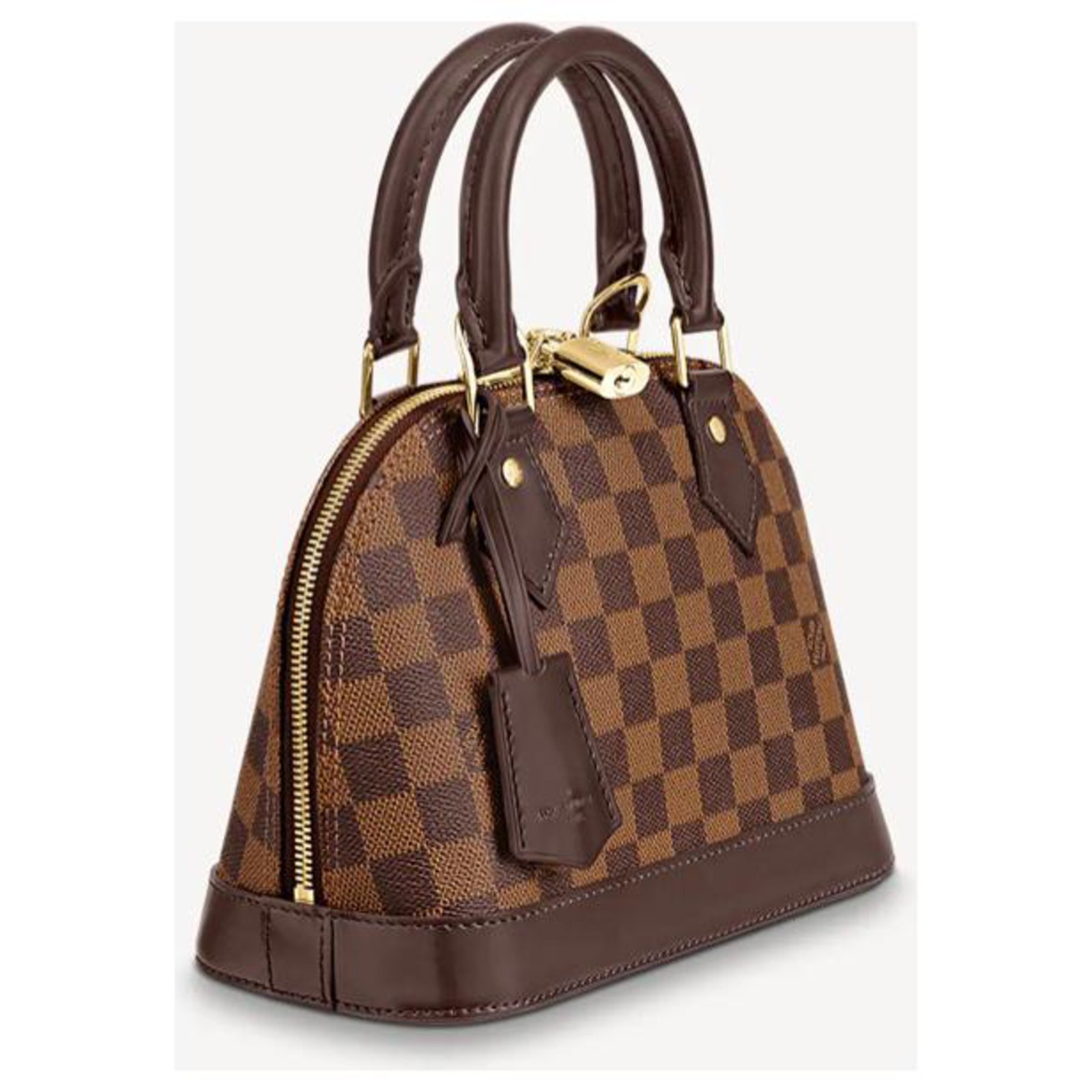 Louis Vuitton LV alma DAmier new Brown Leather ref.332794 - Joli
