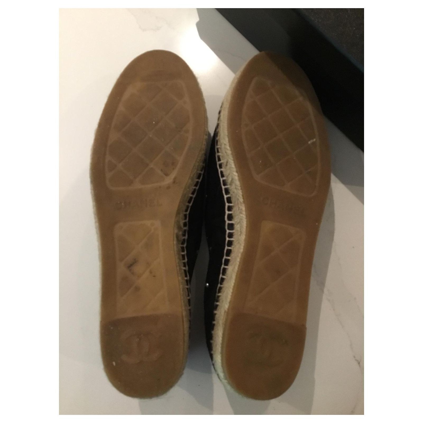 Chanel Espadrilles Black Suede ref.333294 - Joli Closet
