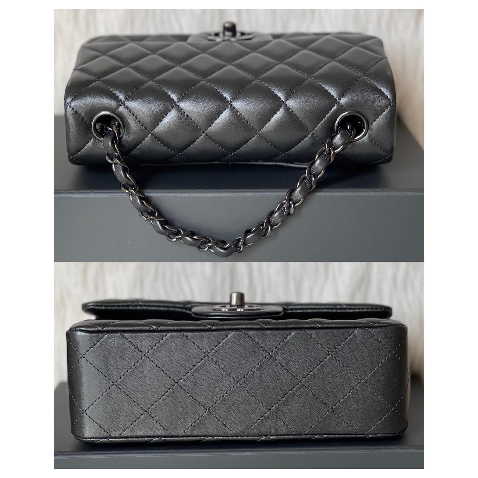 Chanel 2021 So Black Classic Rectangular Mini Flap Bag w/ Tags