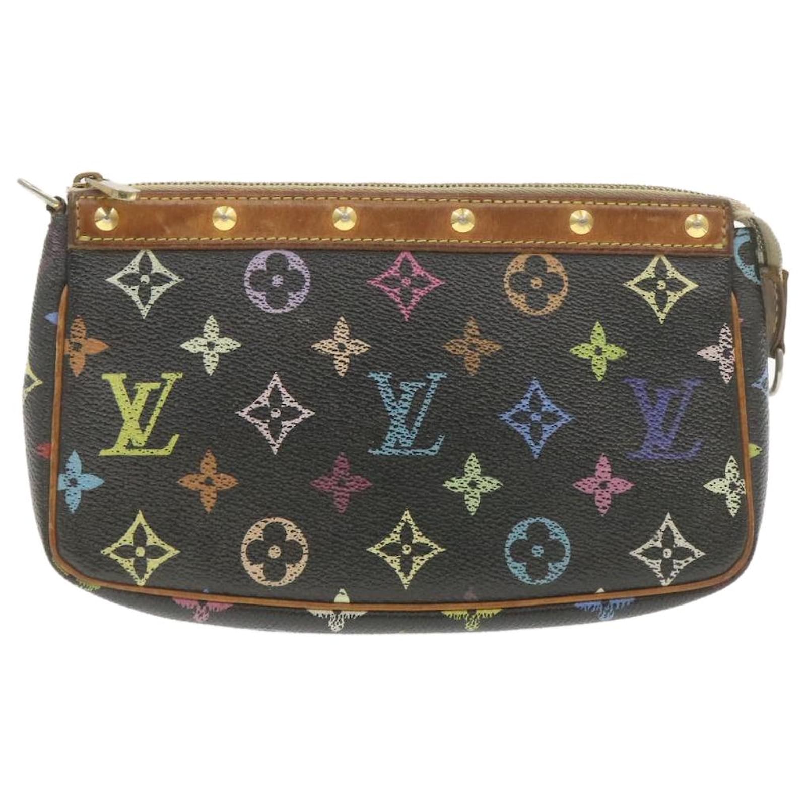 LOUIS VUITTON Monogram Multicolor Pochette Accessoires Pouch Black M92648  yt035 Cloth ref.333962 - Joli Closet