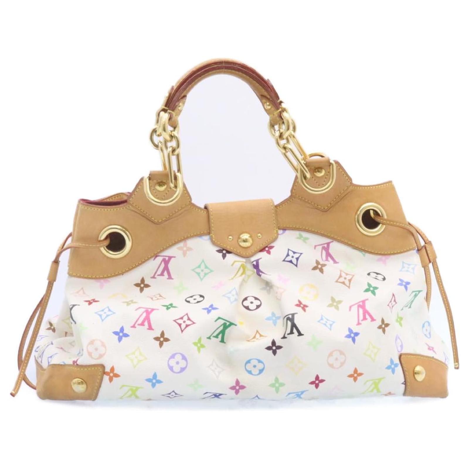 LOUIS VUITTON Monogram Multicolor Ursula Tote Bag White M40123 LV