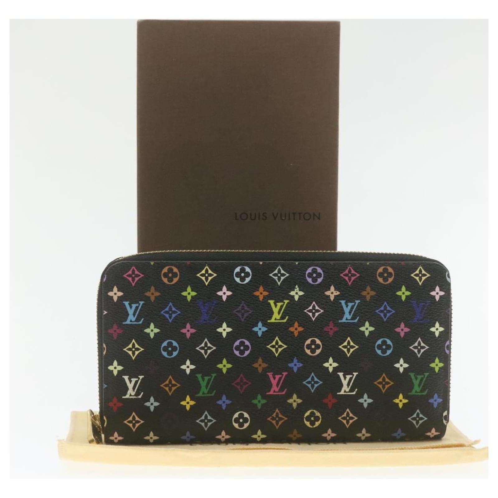 Louis Vuitton Multicolor Monogram Zippy Wallet Black