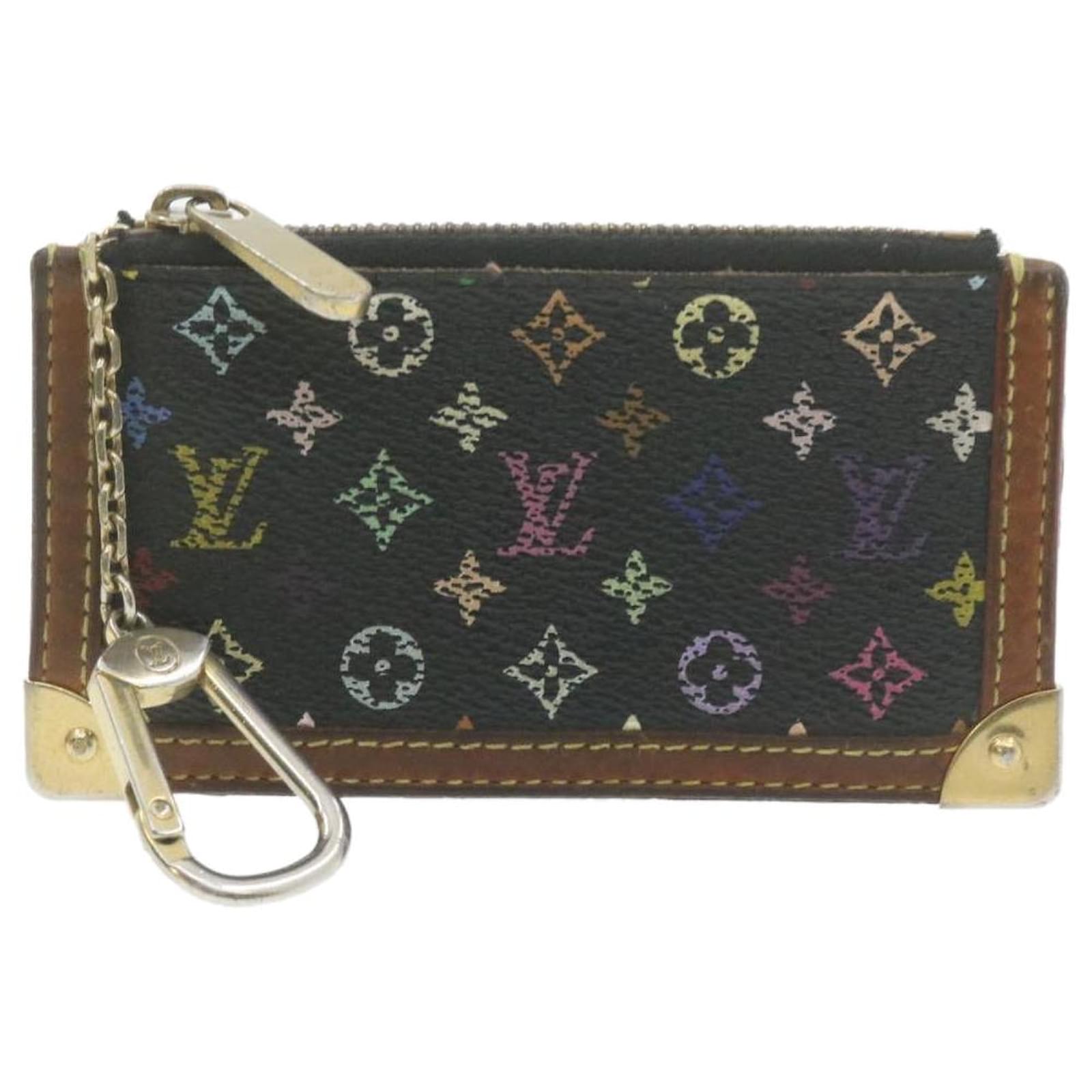 LOUIS VUITTON Monogram Multicolor Pochette Cles Coin Purse Black M92654 LV  yt363 Cloth ref.334130 - Joli Closet