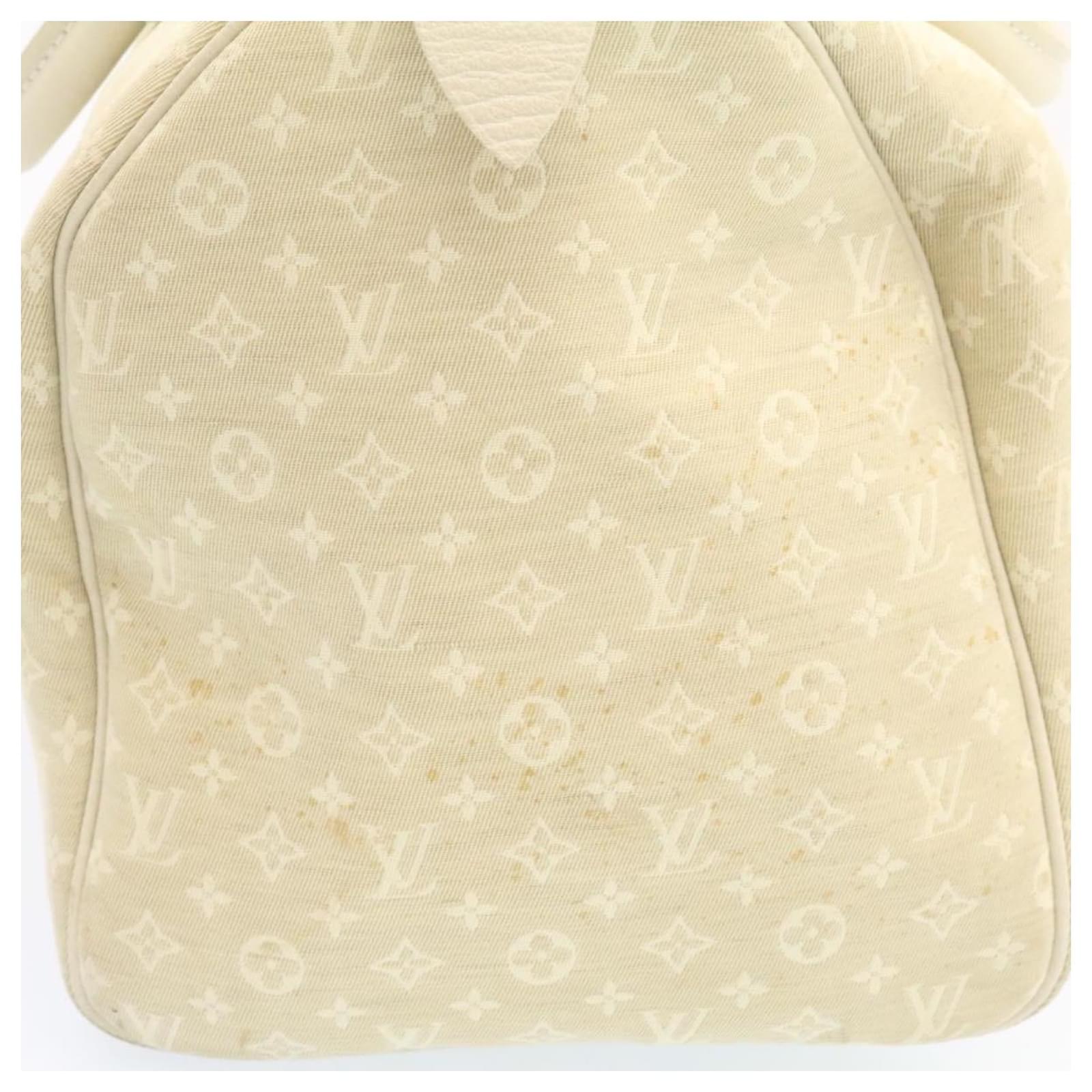 LOUIS VUITTON Monogram Mini Lin Speedy 30 Hand Bag Dune M95319 LV Auth  23225 White Cloth ref.334455 - Joli Closet