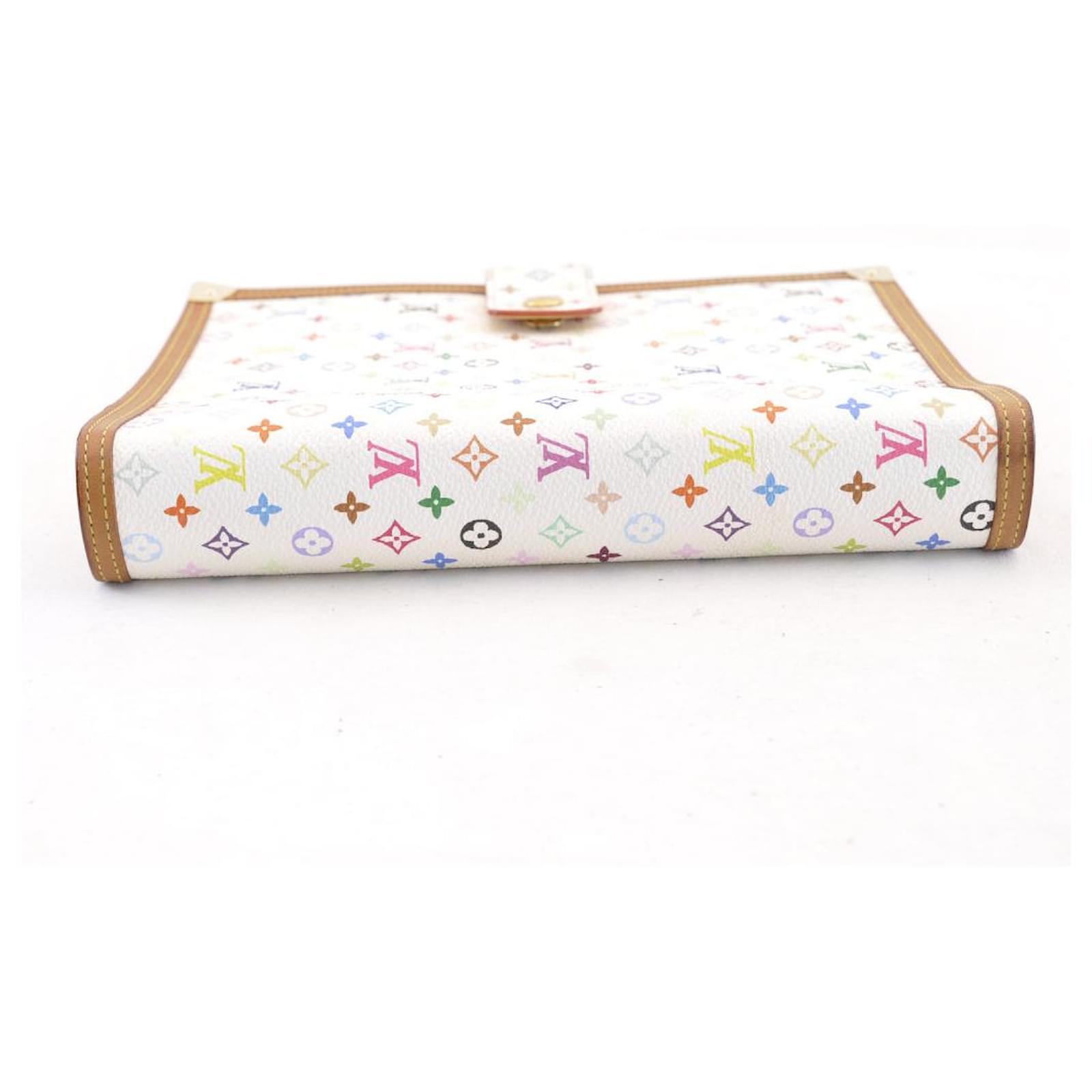 LOUIS VUITTON Multicolor Agenda GM Day Planner Cover White R20894