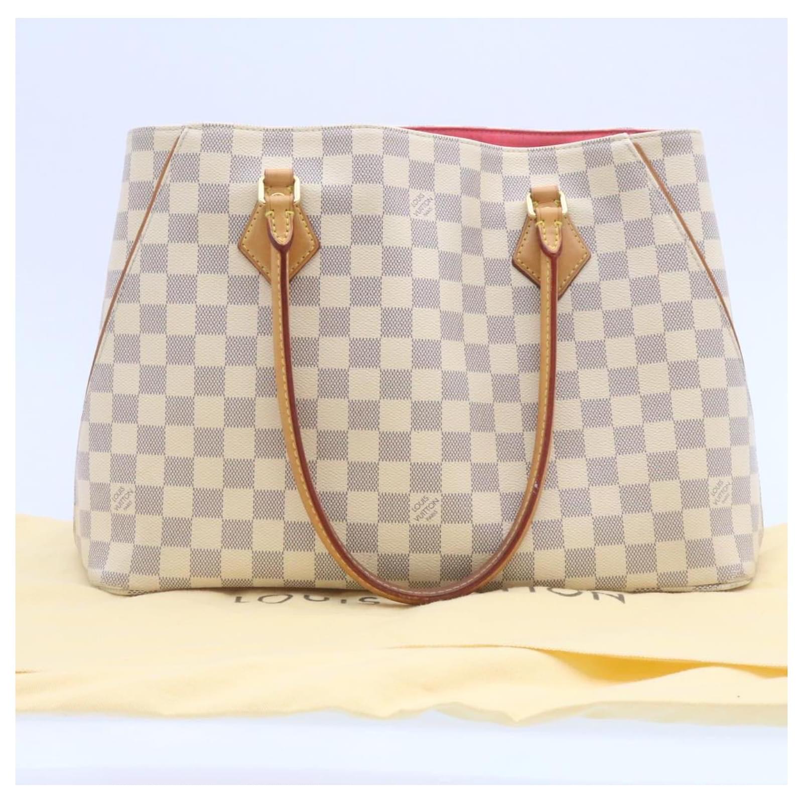 LOUIS VUITTON Damier Azur Calvi Tote Bag N41449 LV Auth 23805 Cloth  ref.334598 - Joli Closet