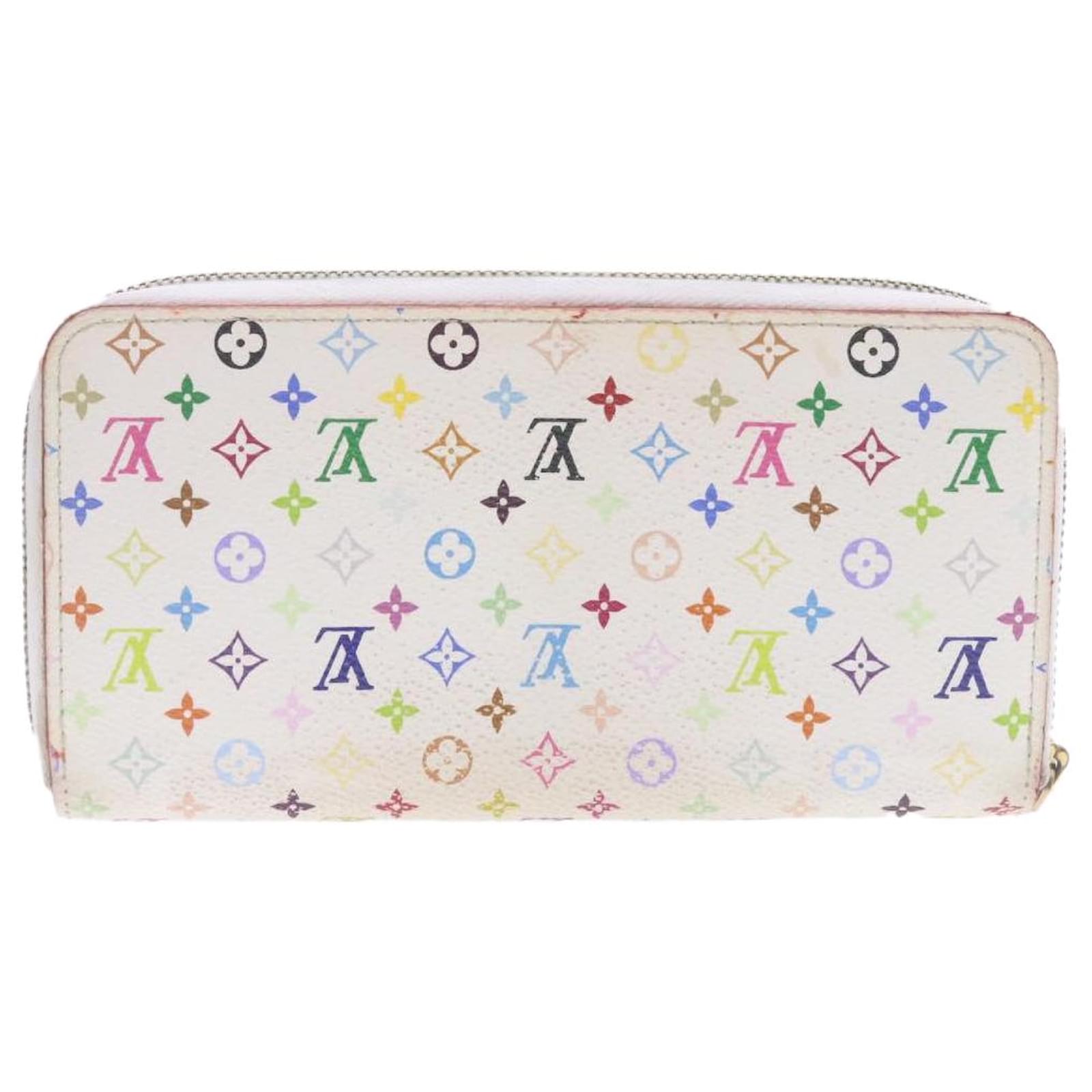 LOUIS VUITTON Monogram Multicolor Zippy Wallet White M60049 LV Auth 24335  Cloth ref.369193 - Joli Closet