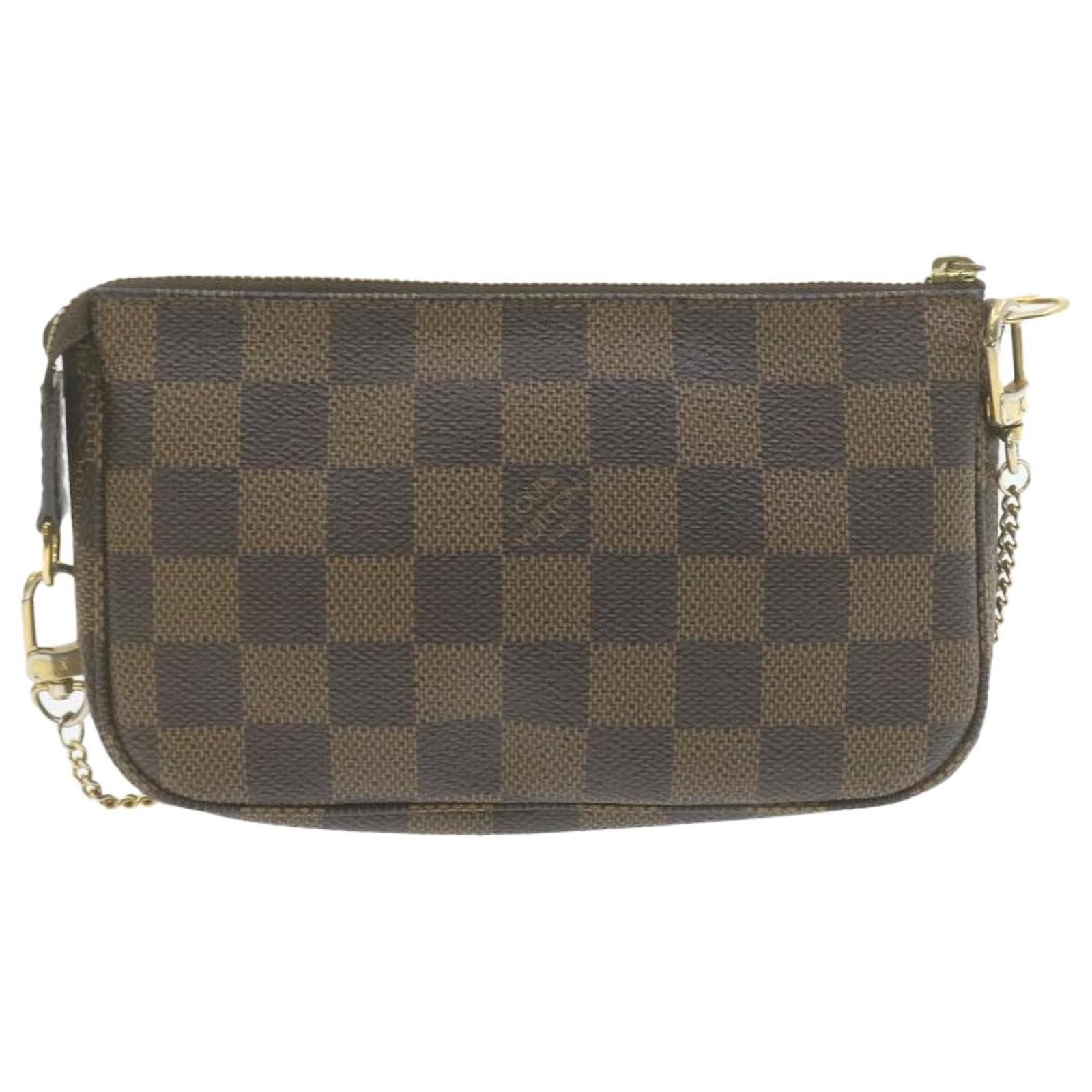 mini pochette damier ebene