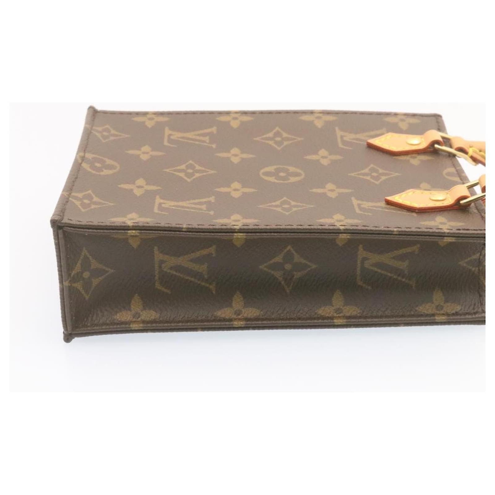 LOUIS VUITTON Monogram Petit Sac Plat 2Way Hand Shoulder Bag