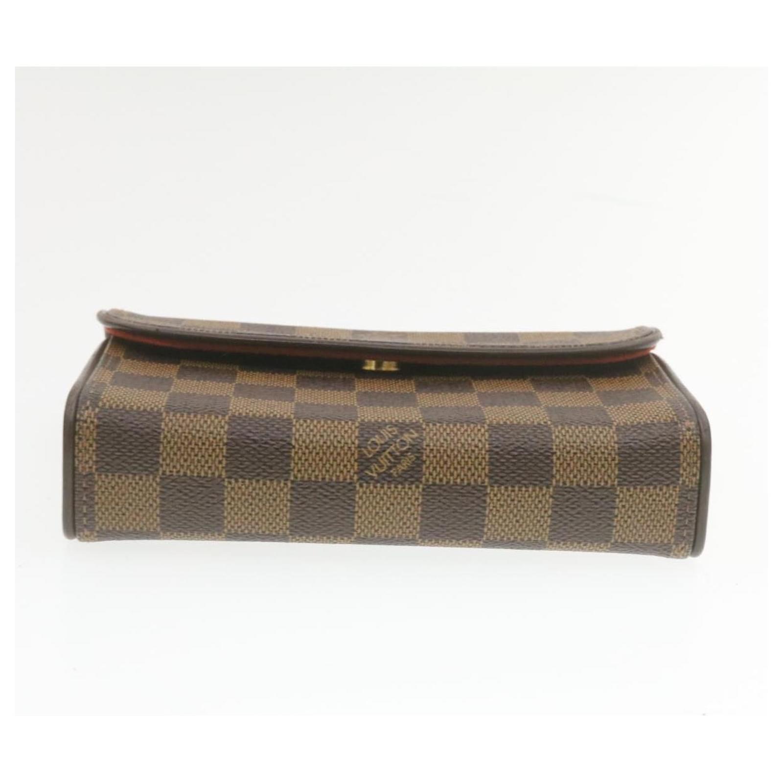 LOUIS VUITTON Damier Ebene Pochette Florentine Bum Bag N51855 LV