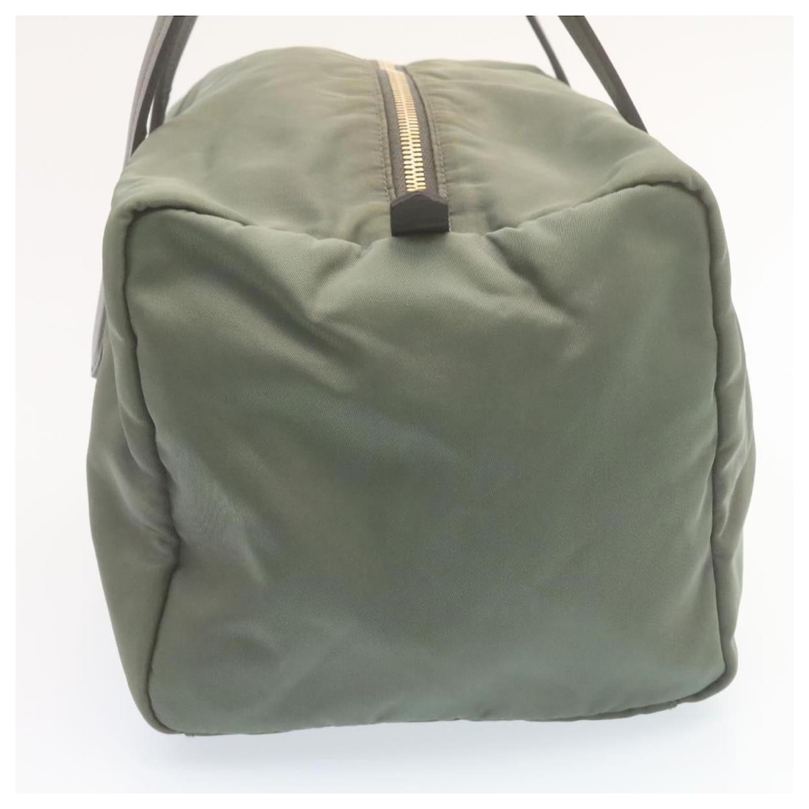 PRADA Nylon Mini Boston Hand Bag Khaki Auth ar4128 Cloth ref