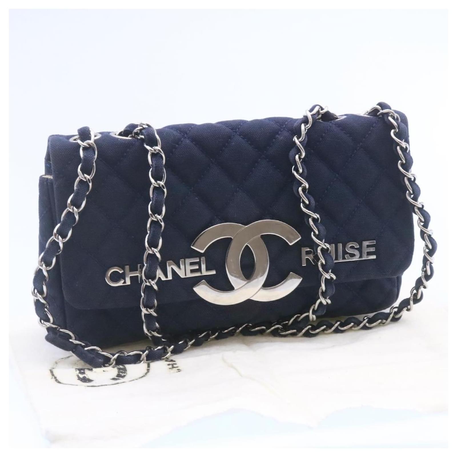CHANEL Blue Nylon Exterior Bags & Handbags for Women