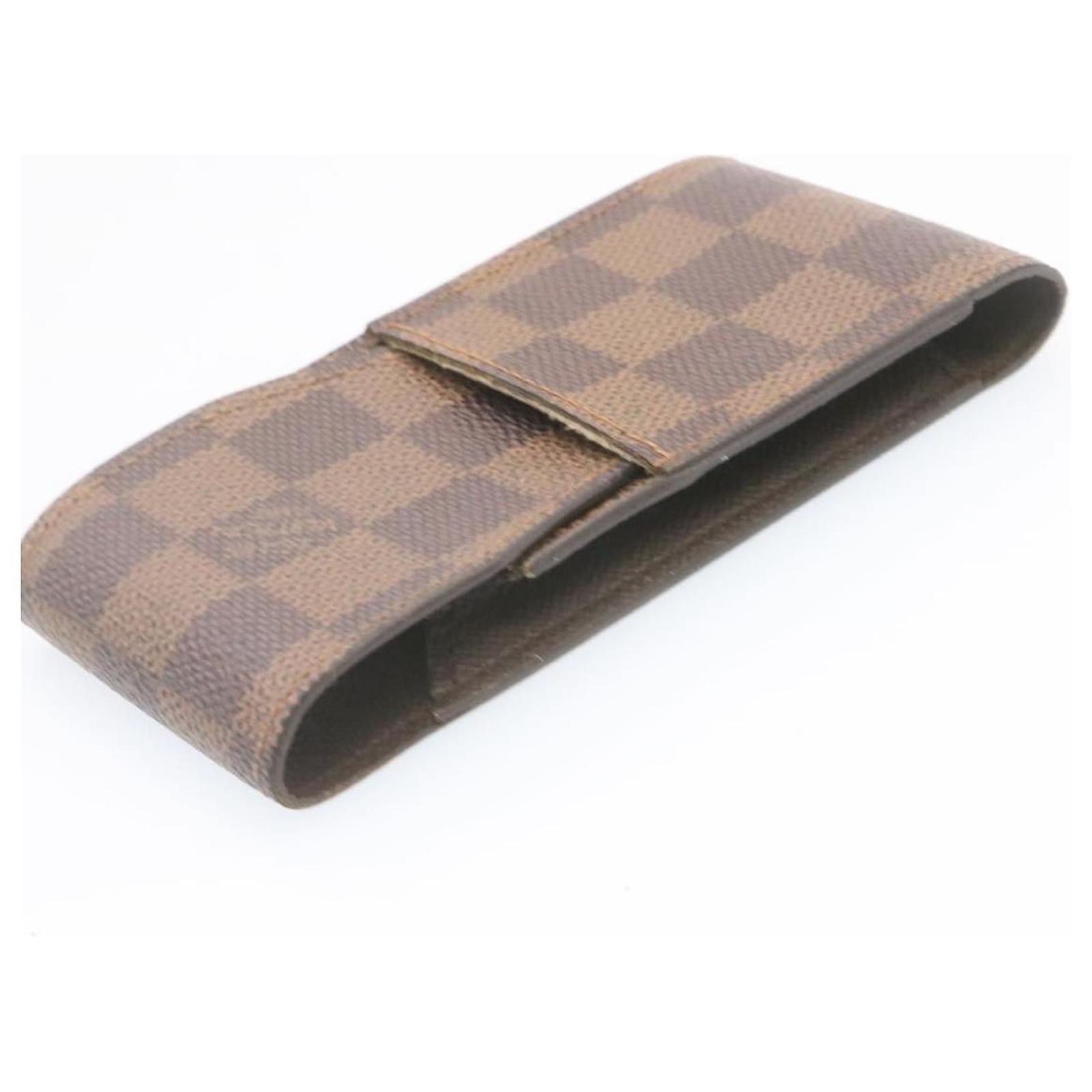 LOUIS VUITTON Monogram Damier Ebene Etui Cigarette Case 2set LV Auth 23483  Brown Cloth ref.335363 - Joli Closet