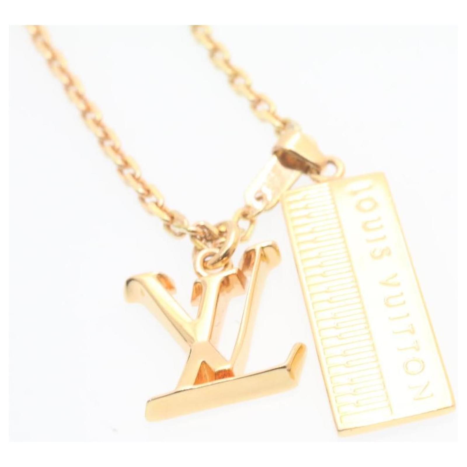 LOUIS VUITTON Necklace DJ Vocabulary Keyboard Gold Tone M69461