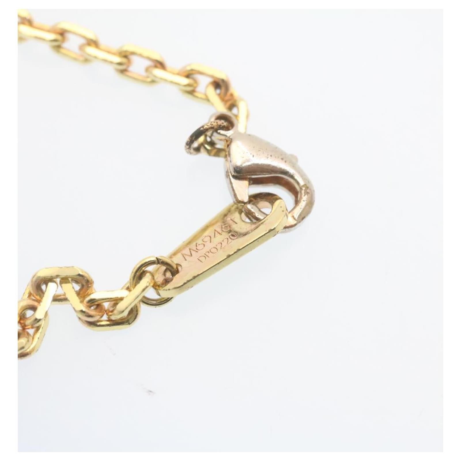 LOUIS VUITTON Necklace DJ Vocabulary Keyboard Gold Tone M69461