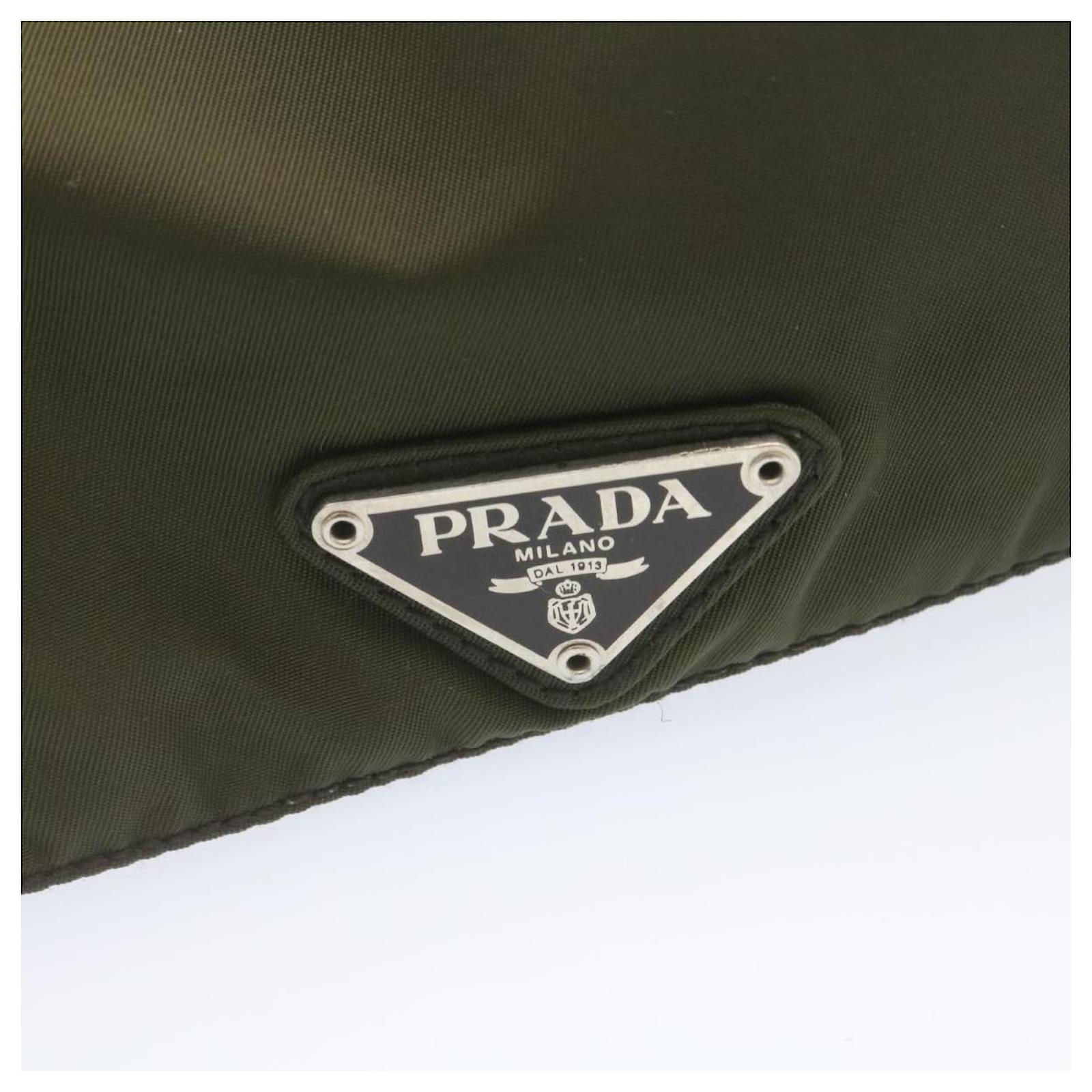 PRADA Nylon Waist Pouch Bum Bag Khaki Auth 23511 Cloth ref.335496 - Joli  Closet